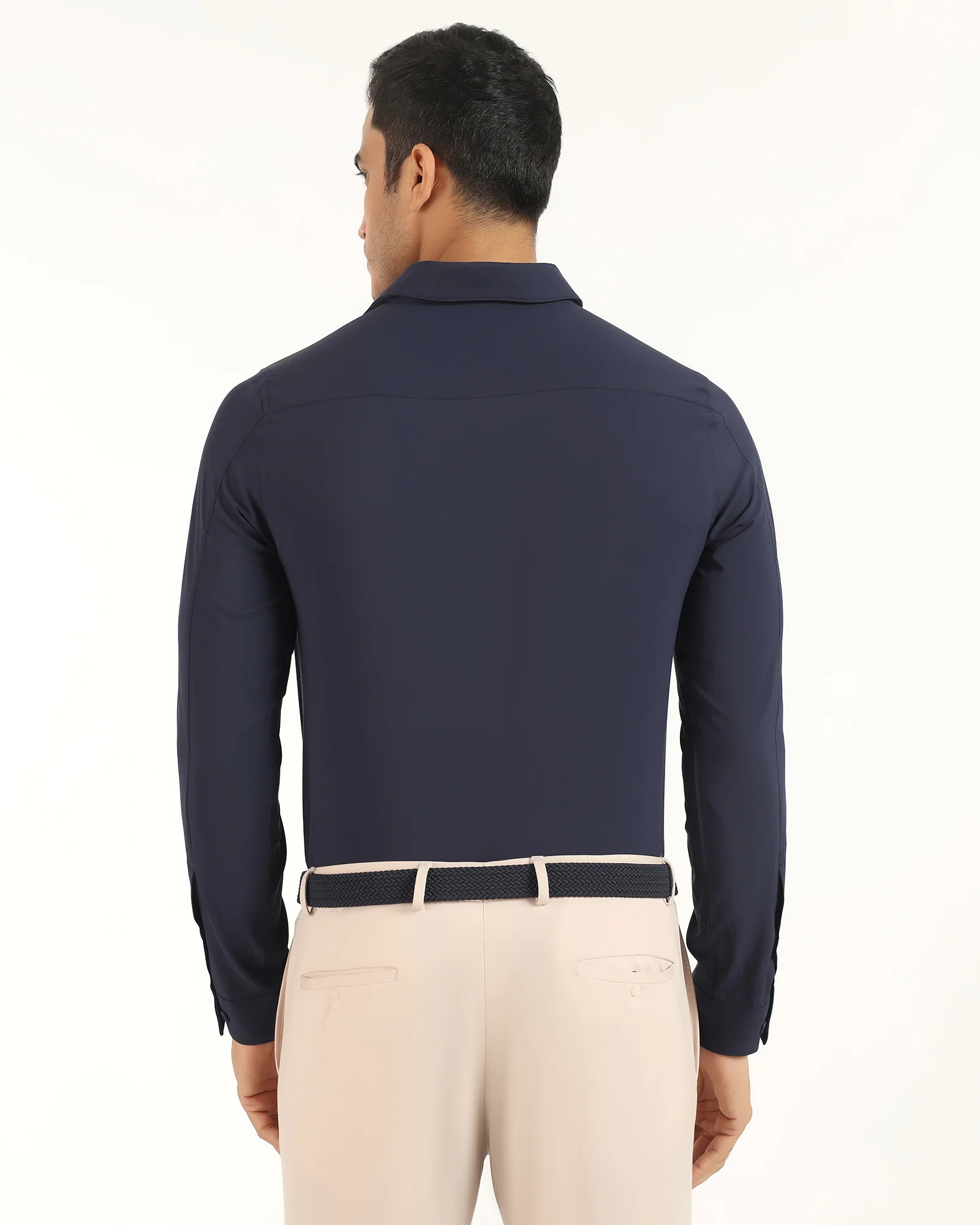 TechPro Formal Navy Solid Shirt - Greece - Image 2
