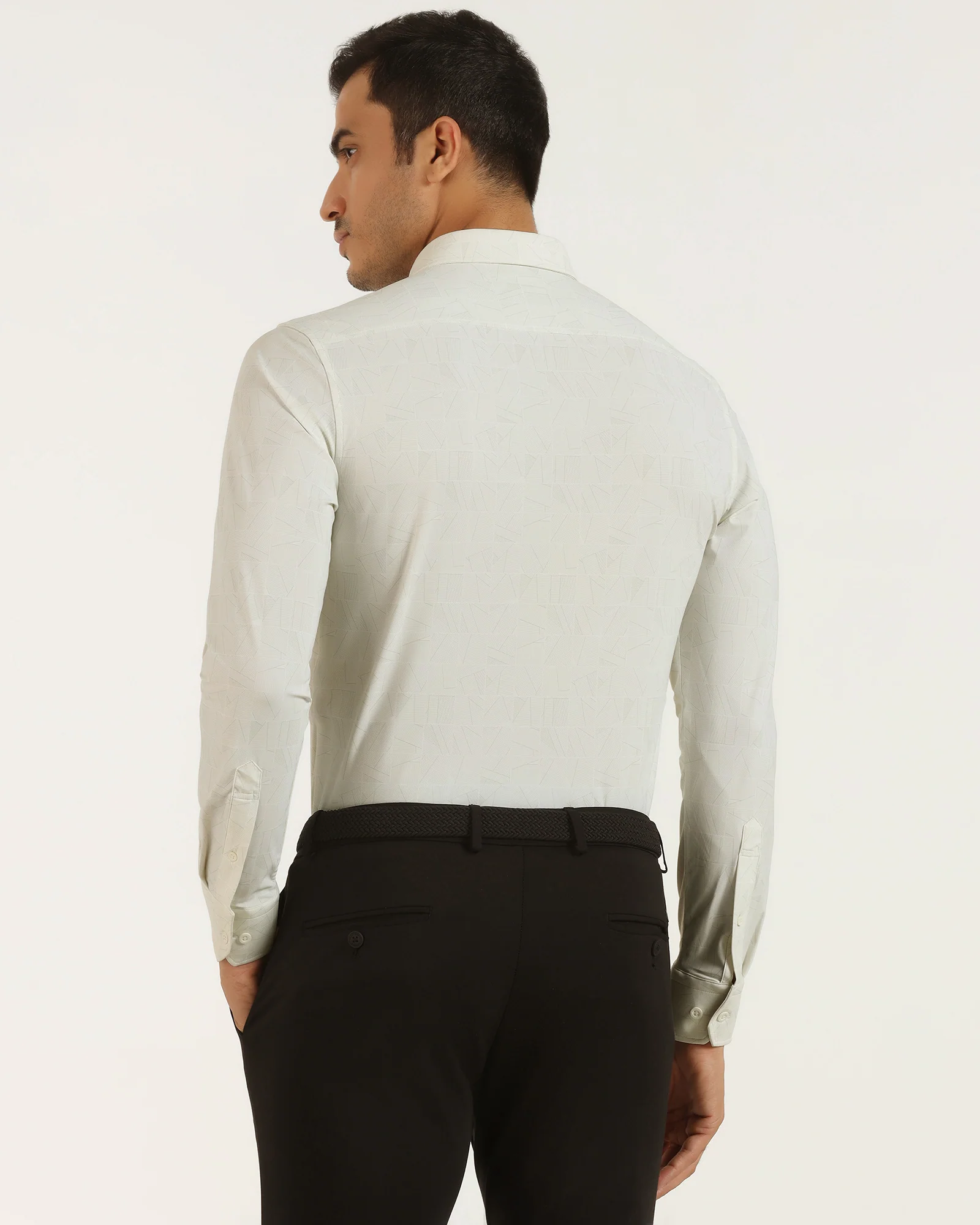TechPro Formal White Printed Shirt - Kyler - Image 2