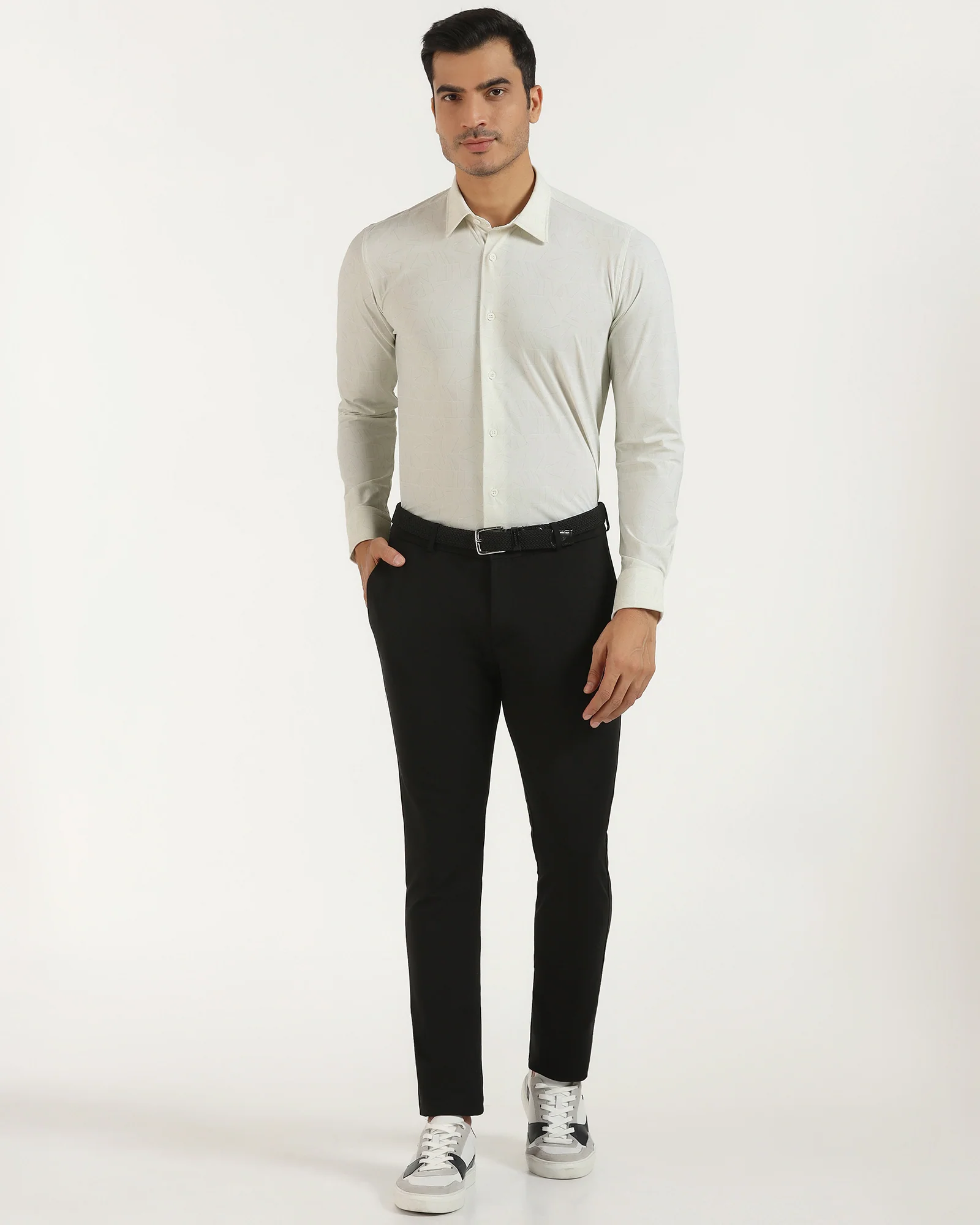 TechPro Formal White Printed Shirt - Kyler - Image 3
