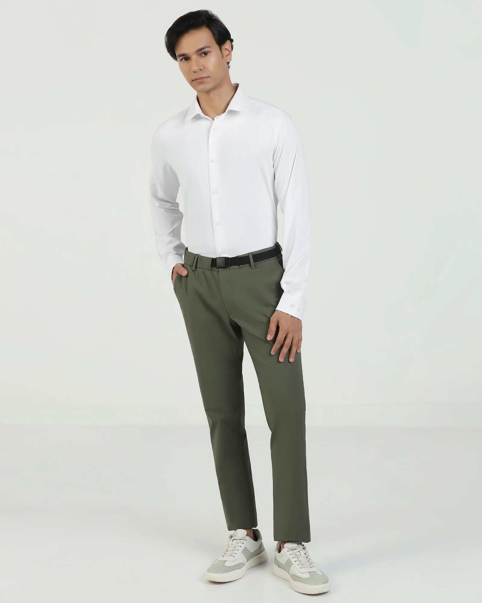 TechPro Formal White Solid Shirt - Greece - Image 3