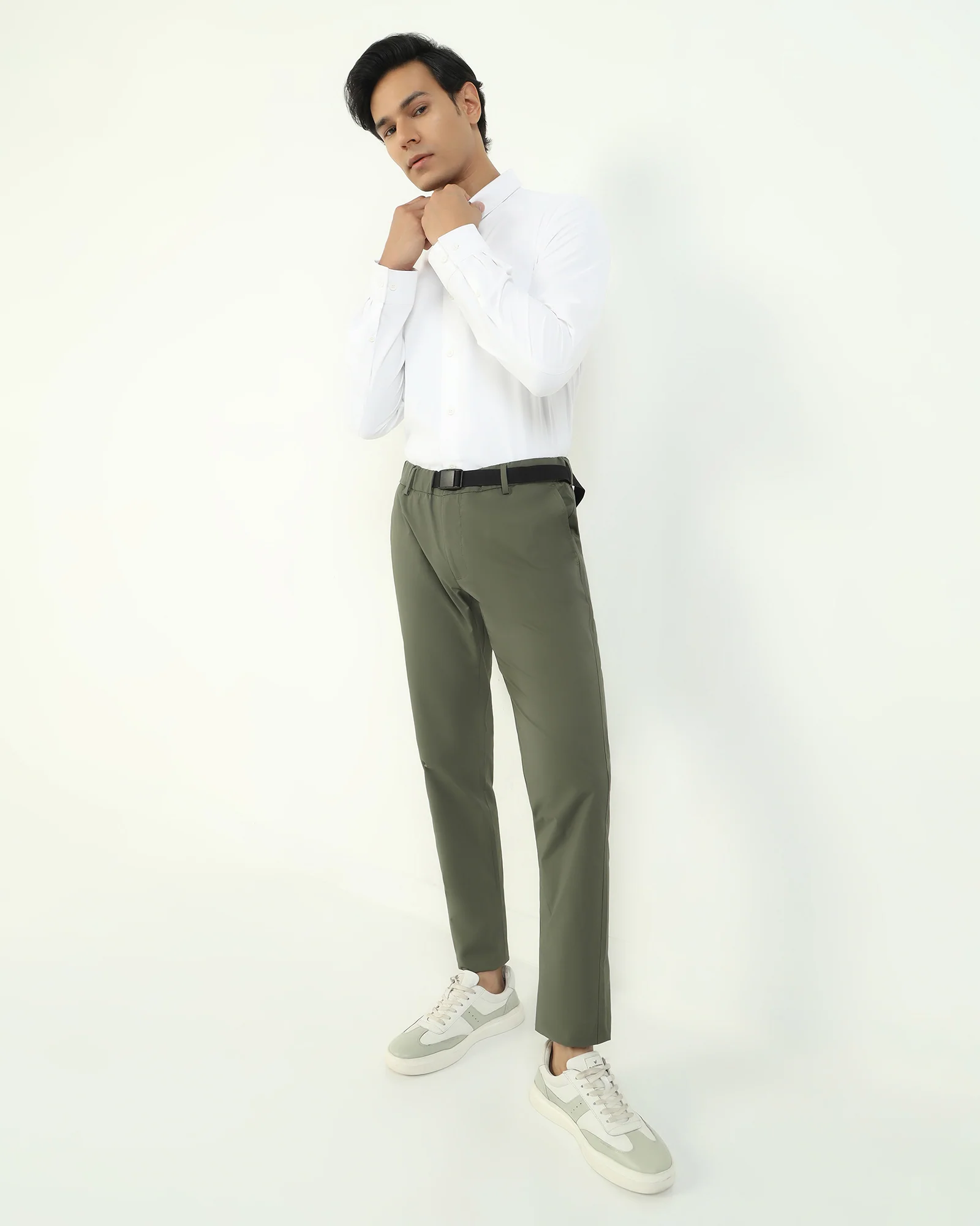 TechPro Formal White Solid Shirt - Greece - Image 5