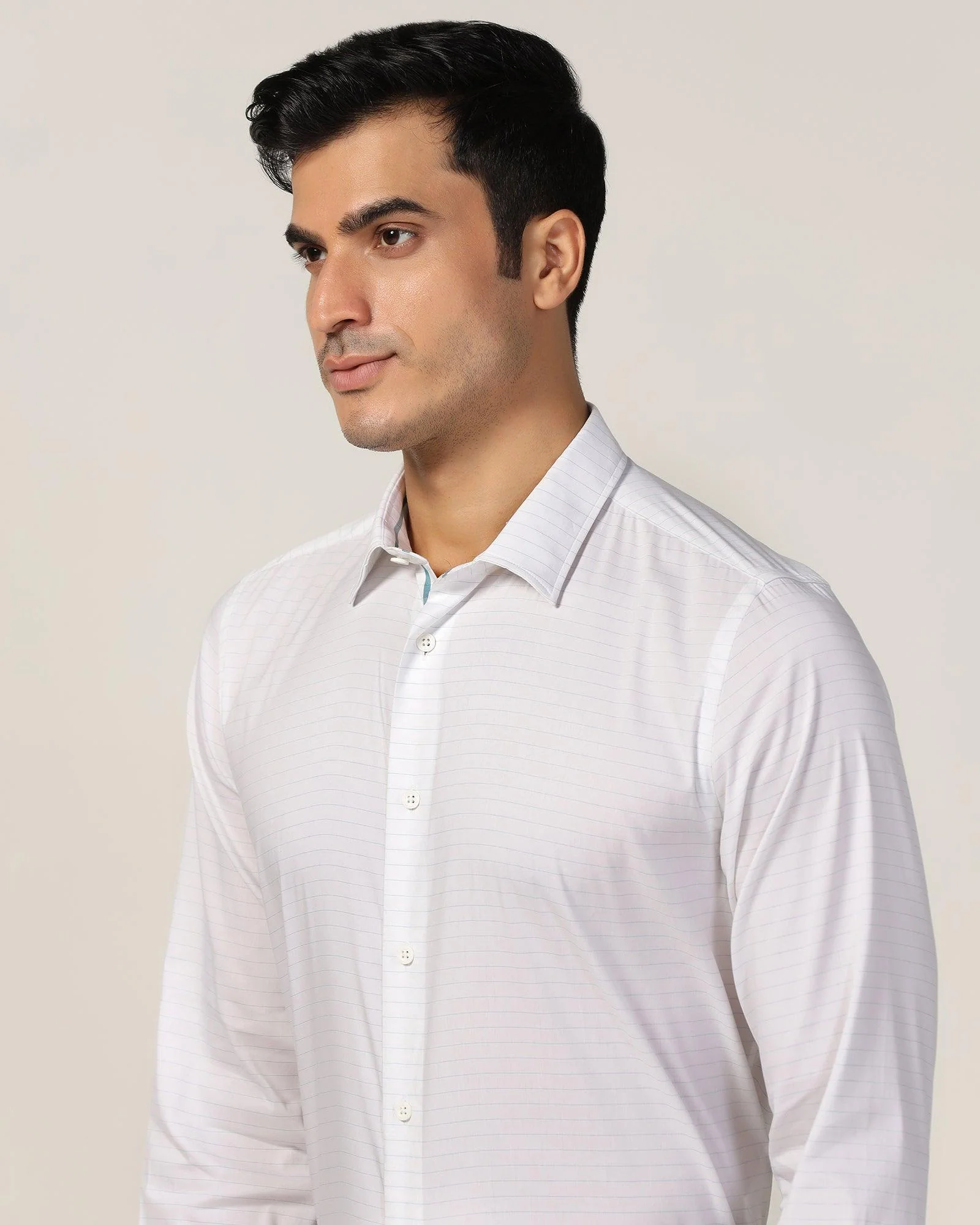 TechPro Formal White Solid Shirt - Theory - Image 4