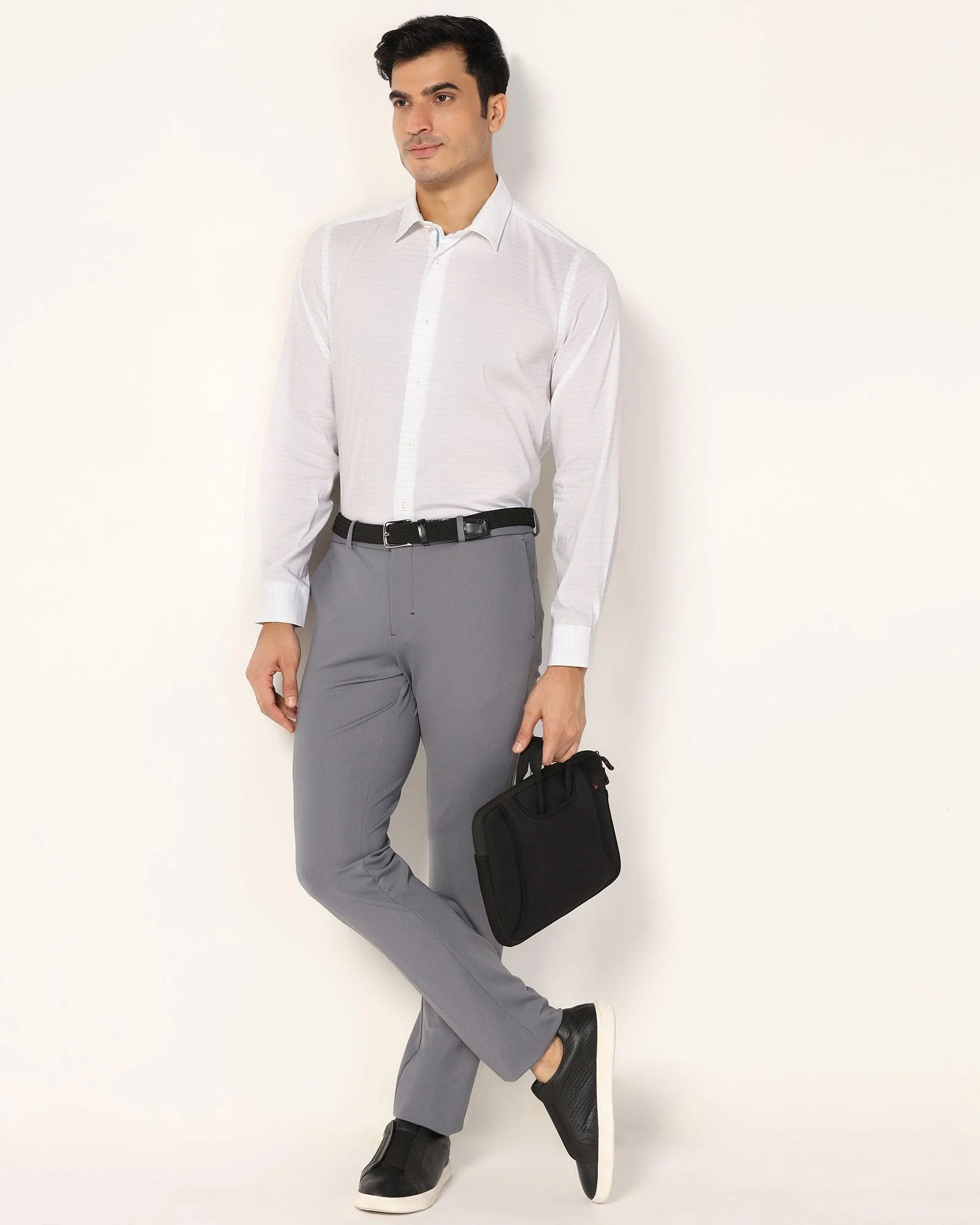 TechPro Formal White Solid Shirt - Theory - Image 7