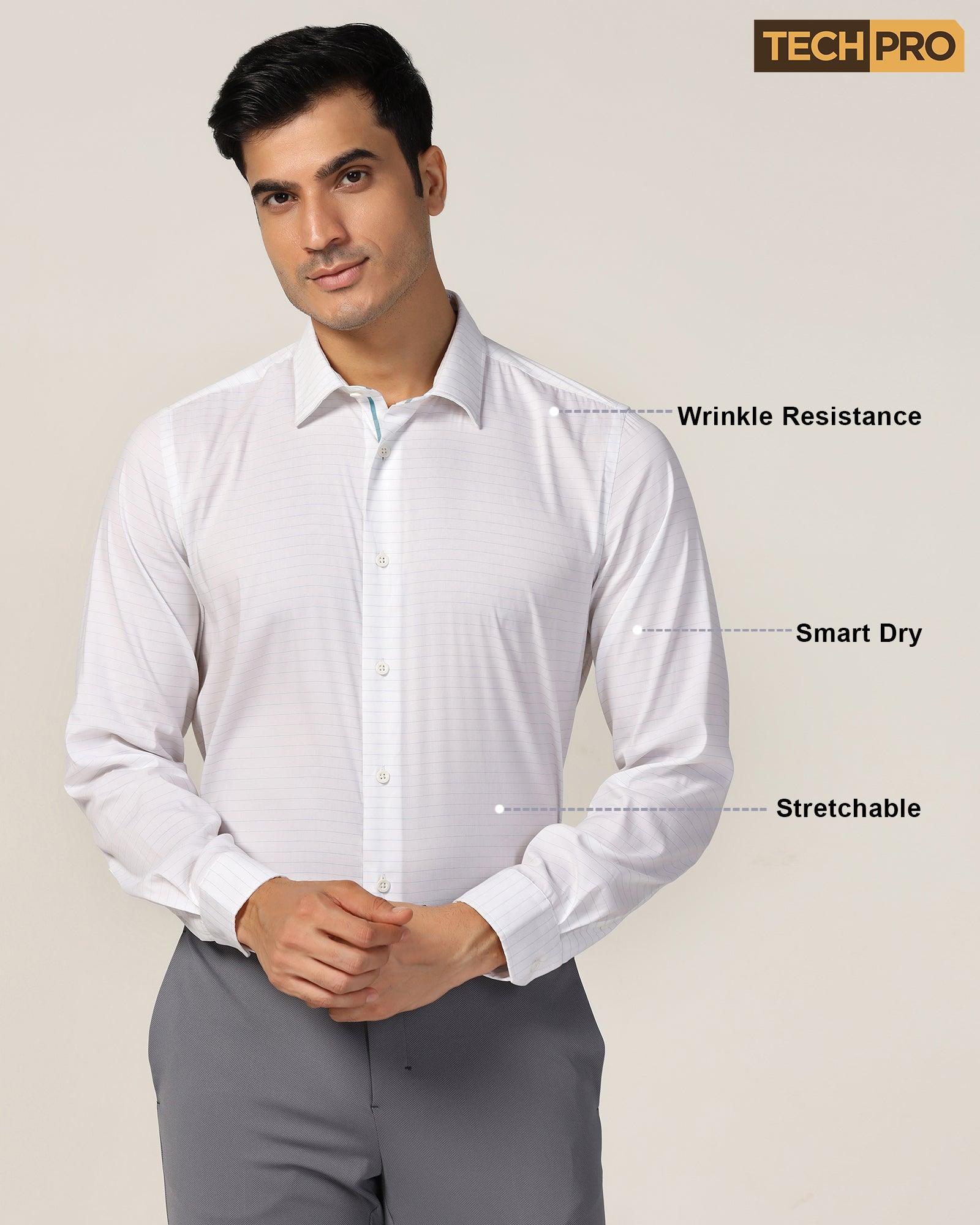 TechPro Formal White Solid Shirt - Theory - Image 9