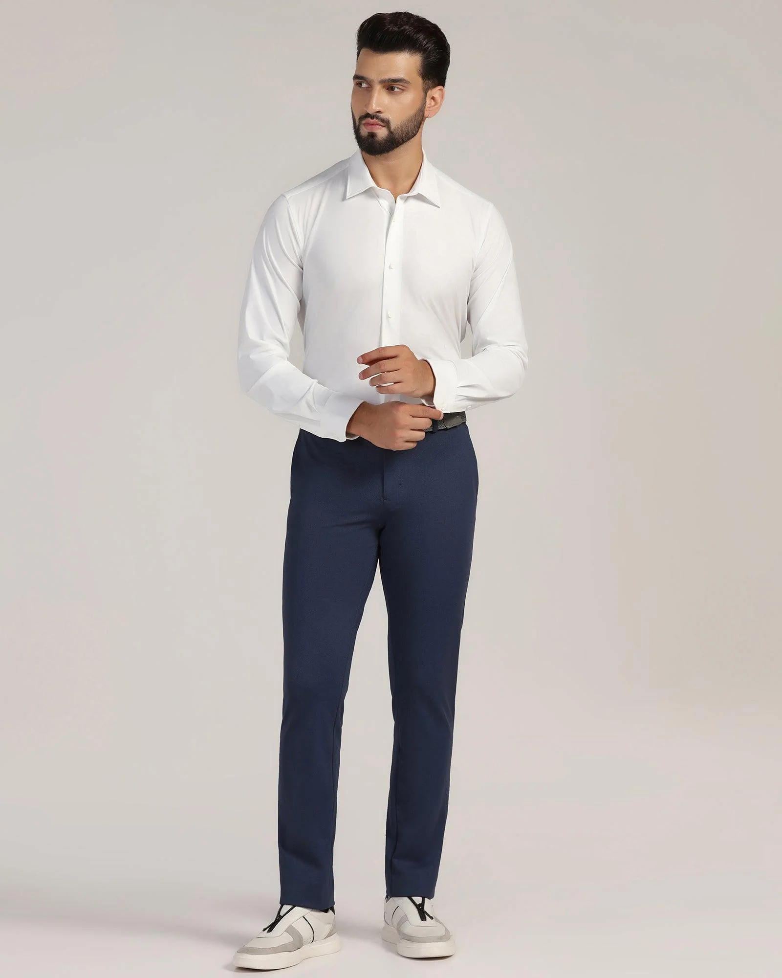 TechPro Formal White Solid Shirt - Zabka - Image 3