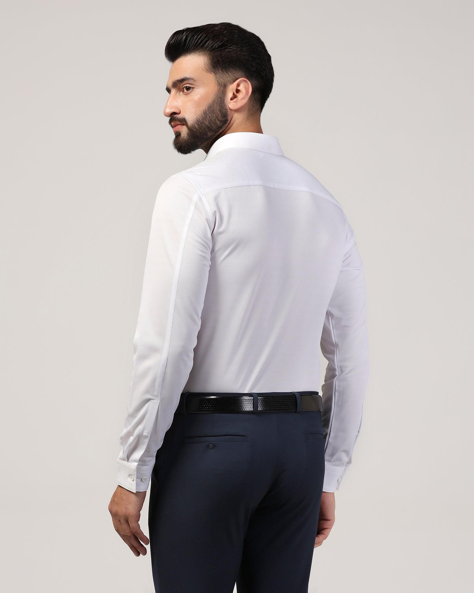 TechPro Formal White Stripe Shirt - Keish - Image 2