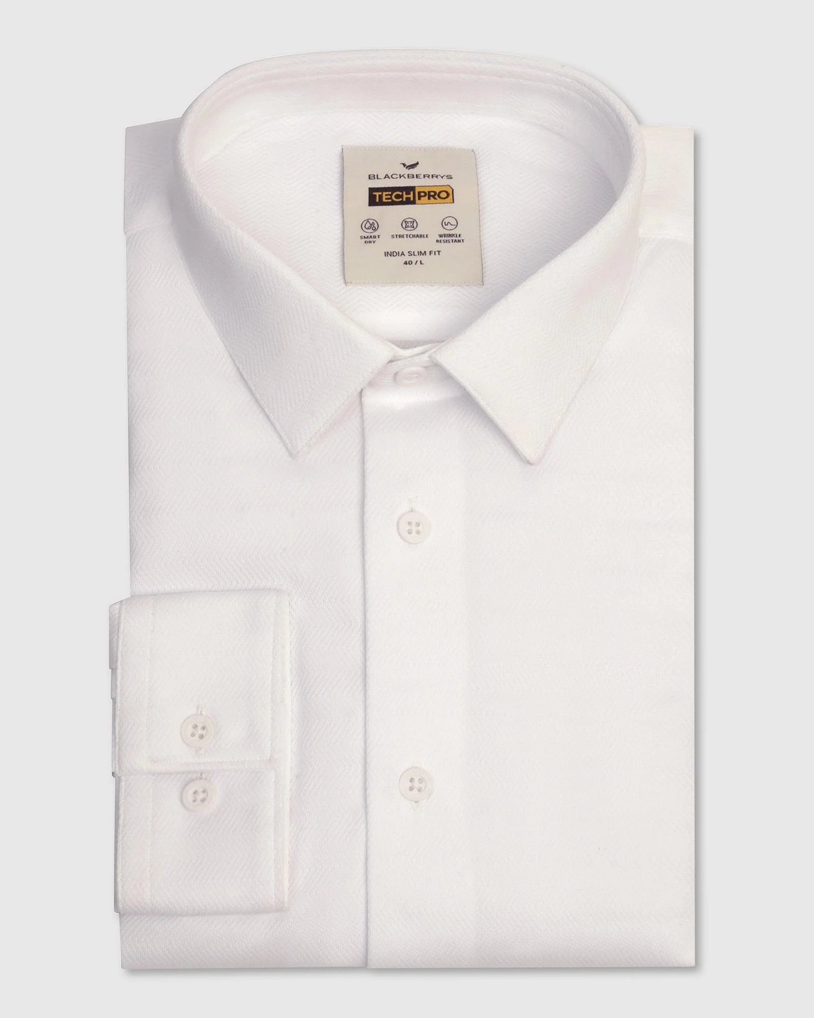 TechPro Formal White Stripe Shirt - Keish - Image 5