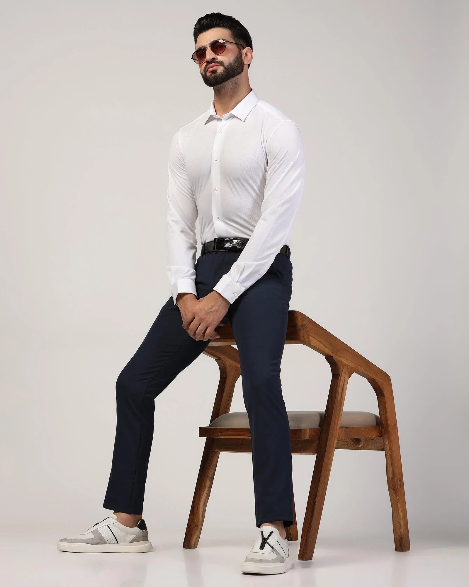 TechPro Formal White Stripe Shirt - Keish - Image 6
