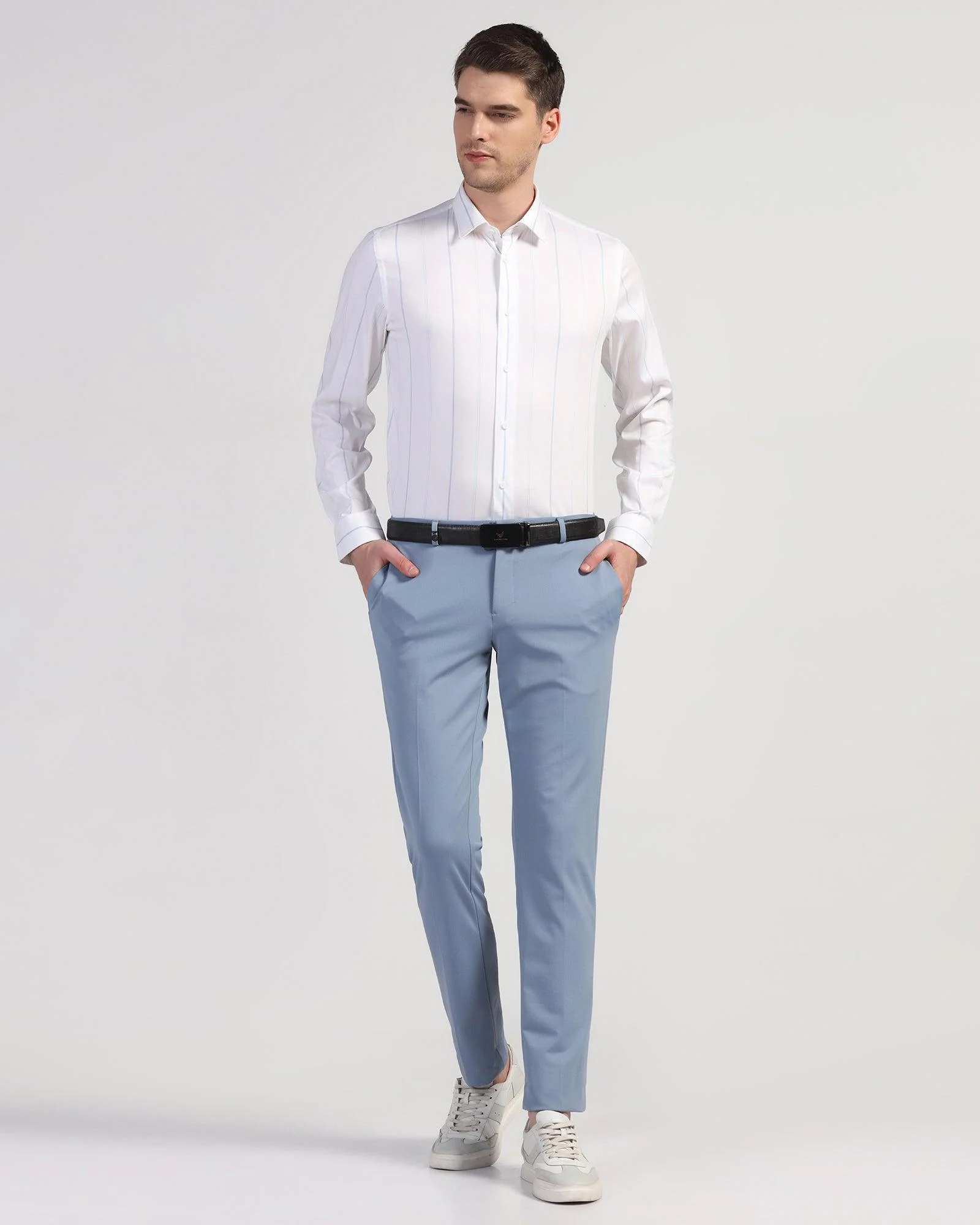 TechPro Formal White Stripe Shirt - Saget - Image 3