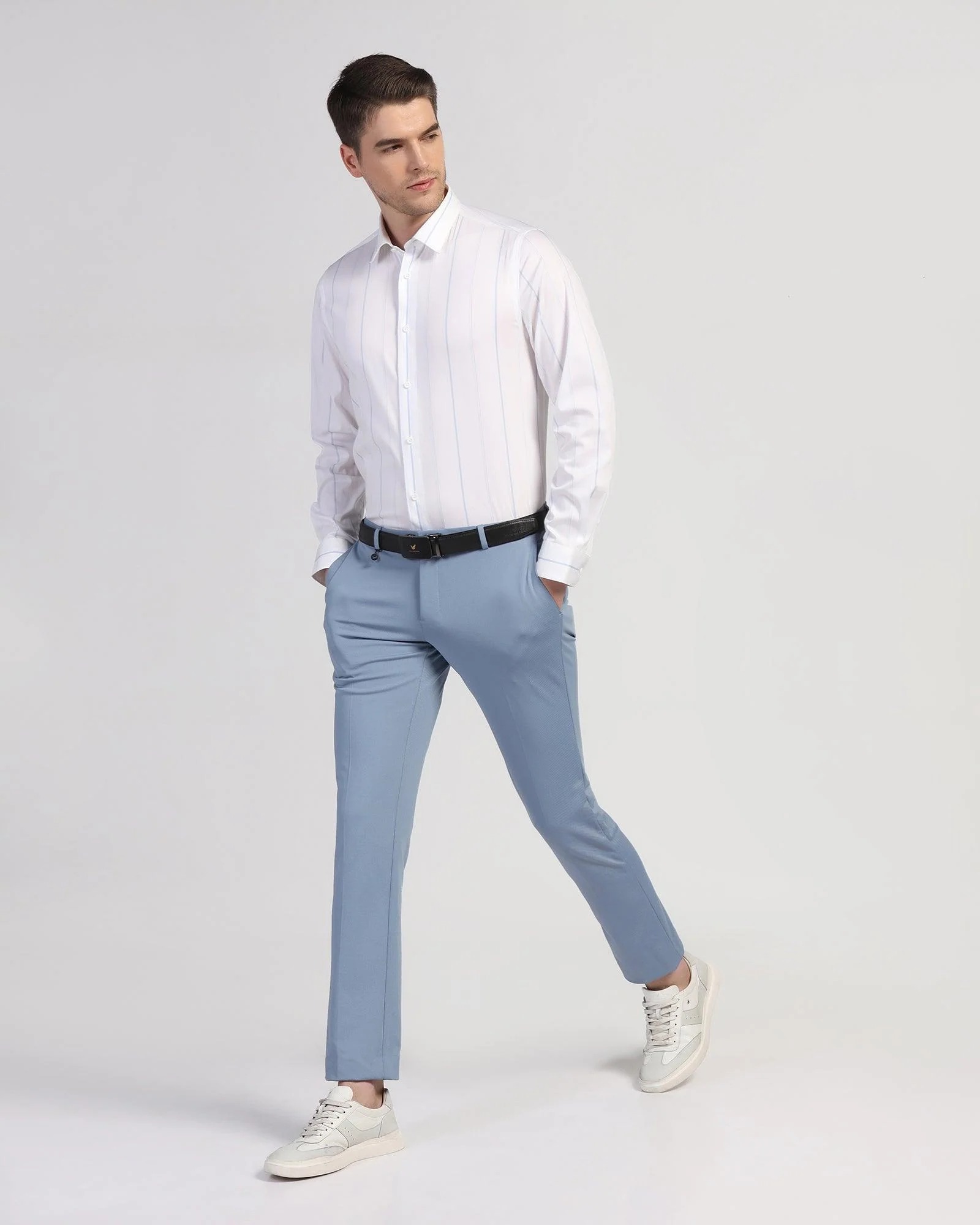 TechPro Formal White Stripe Shirt - Saget - Image 6