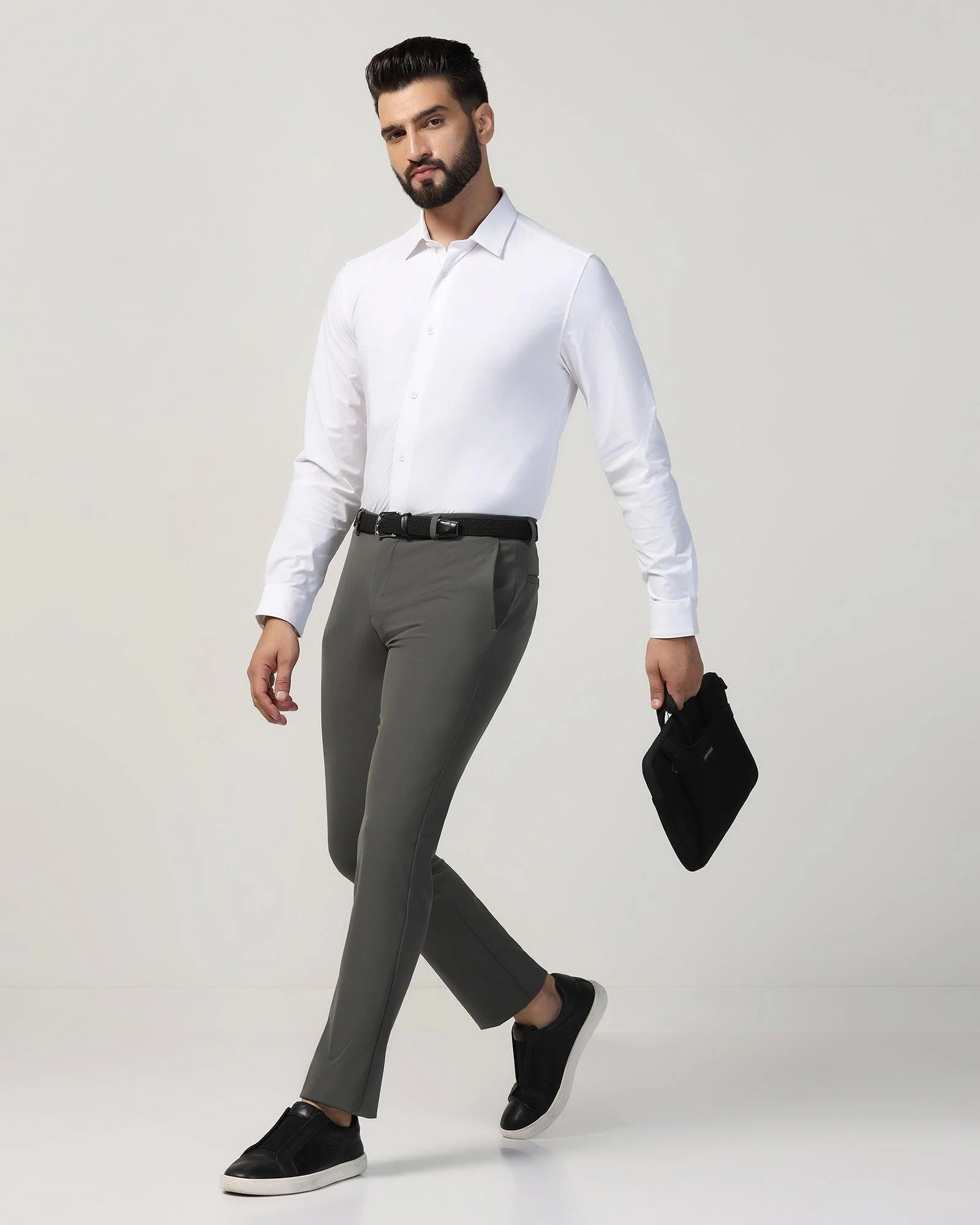 TechPro Formal White Textured Shirt - Poxet - Image 8