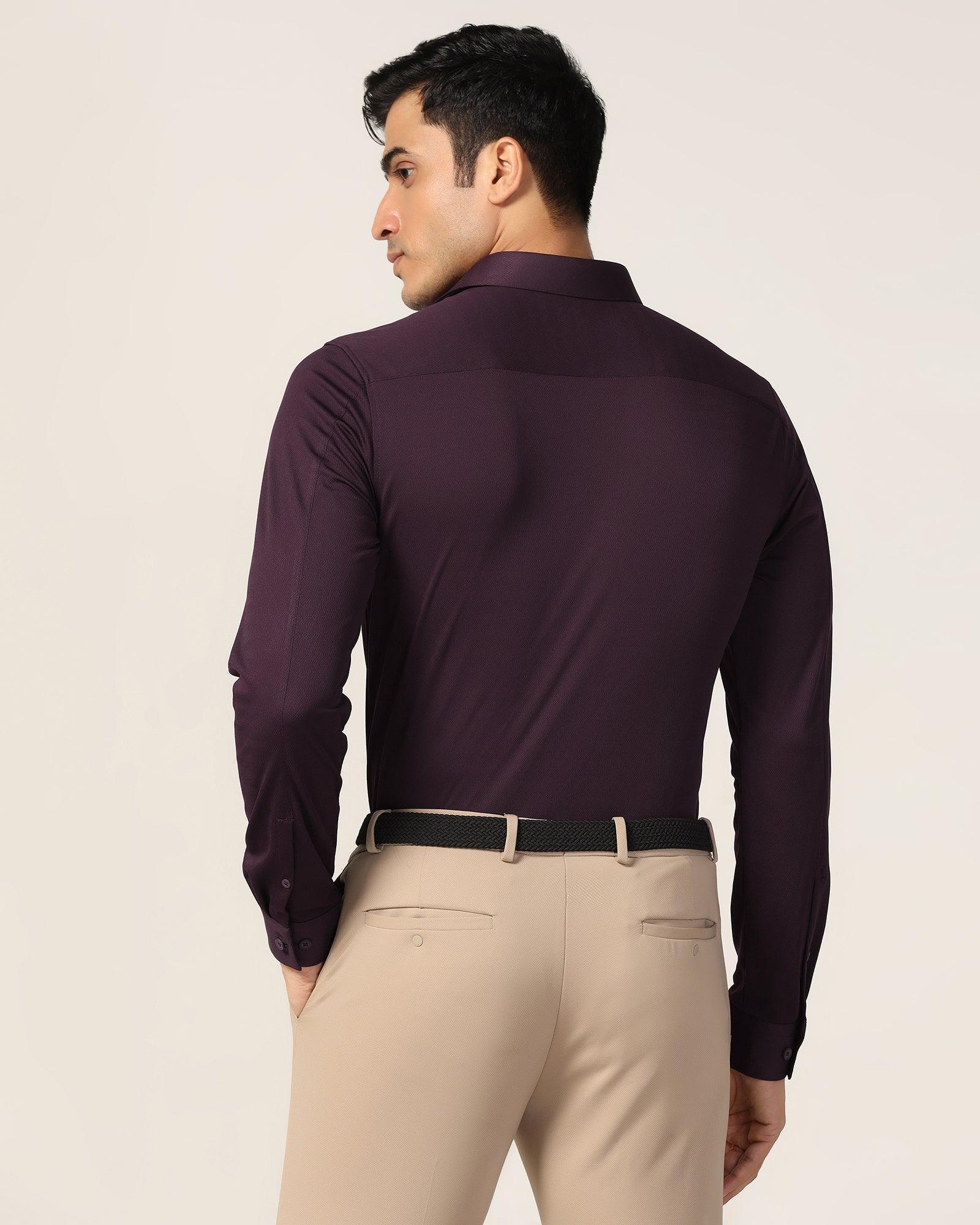 TechPro Formal Wine Stripe Shirt - Keish - Image 2