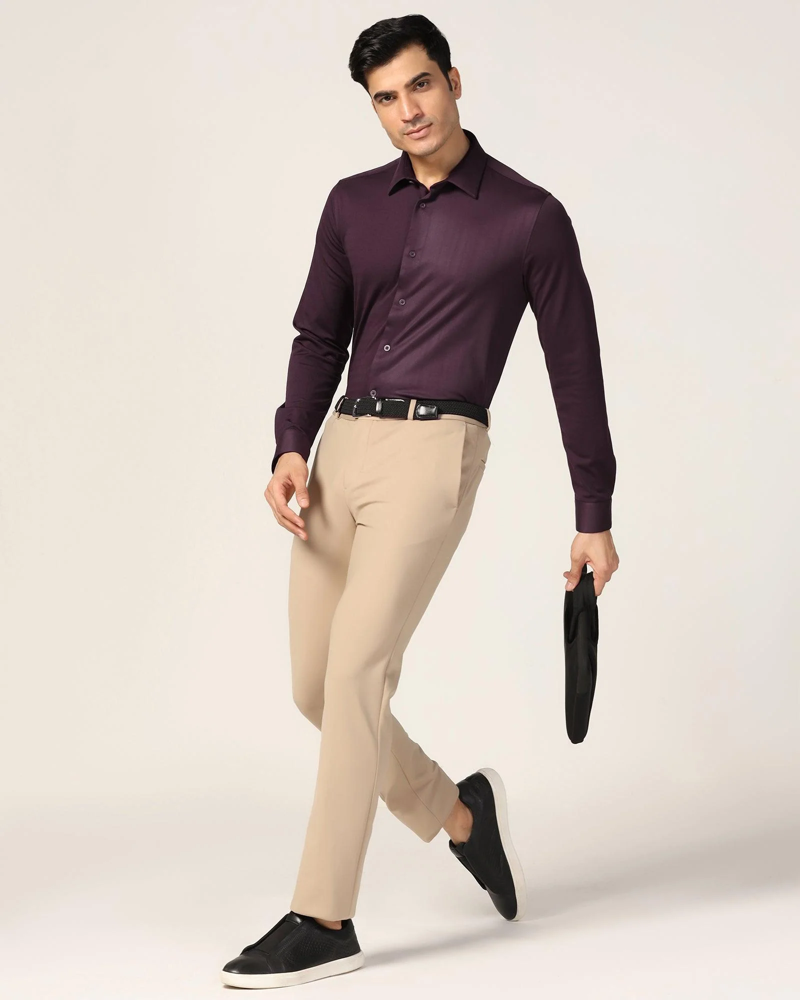 TechPro Formal Wine Stripe Shirt - Keish - Image 7