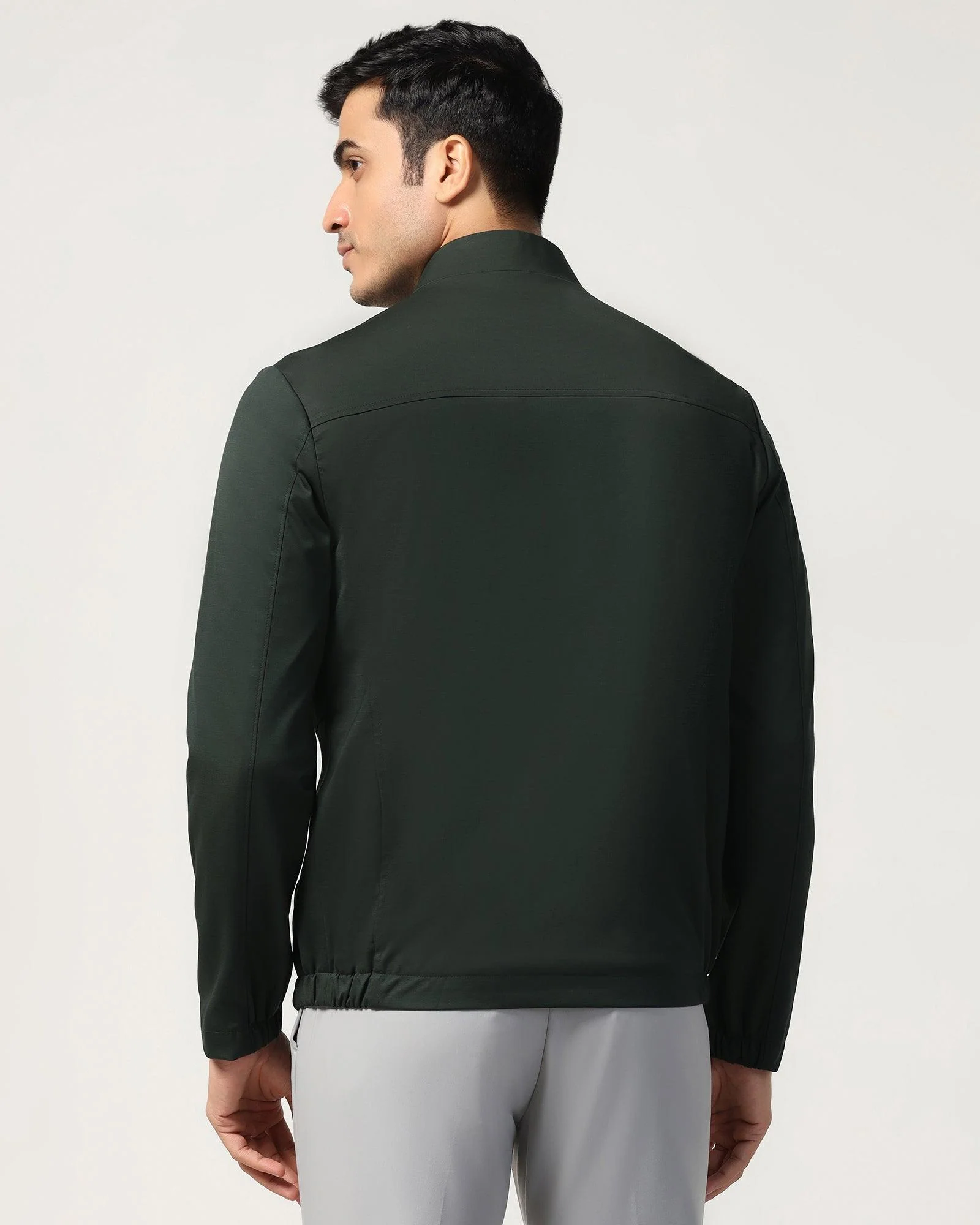 TechPro Green Solid Zipper Jacket - Ioniq - Image 2