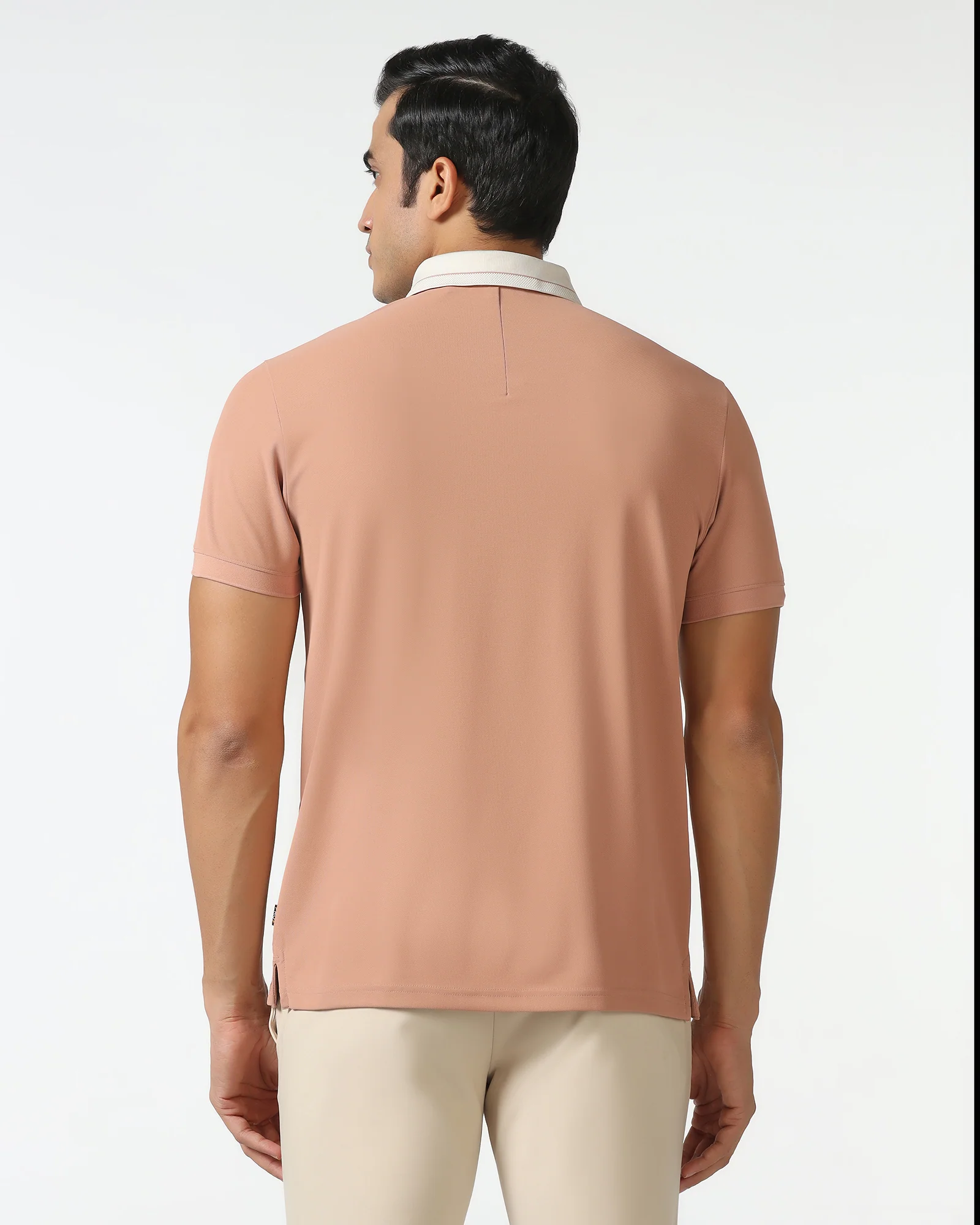 TechPro Polo Beige Solid T-Shirt - Terra - Image 2