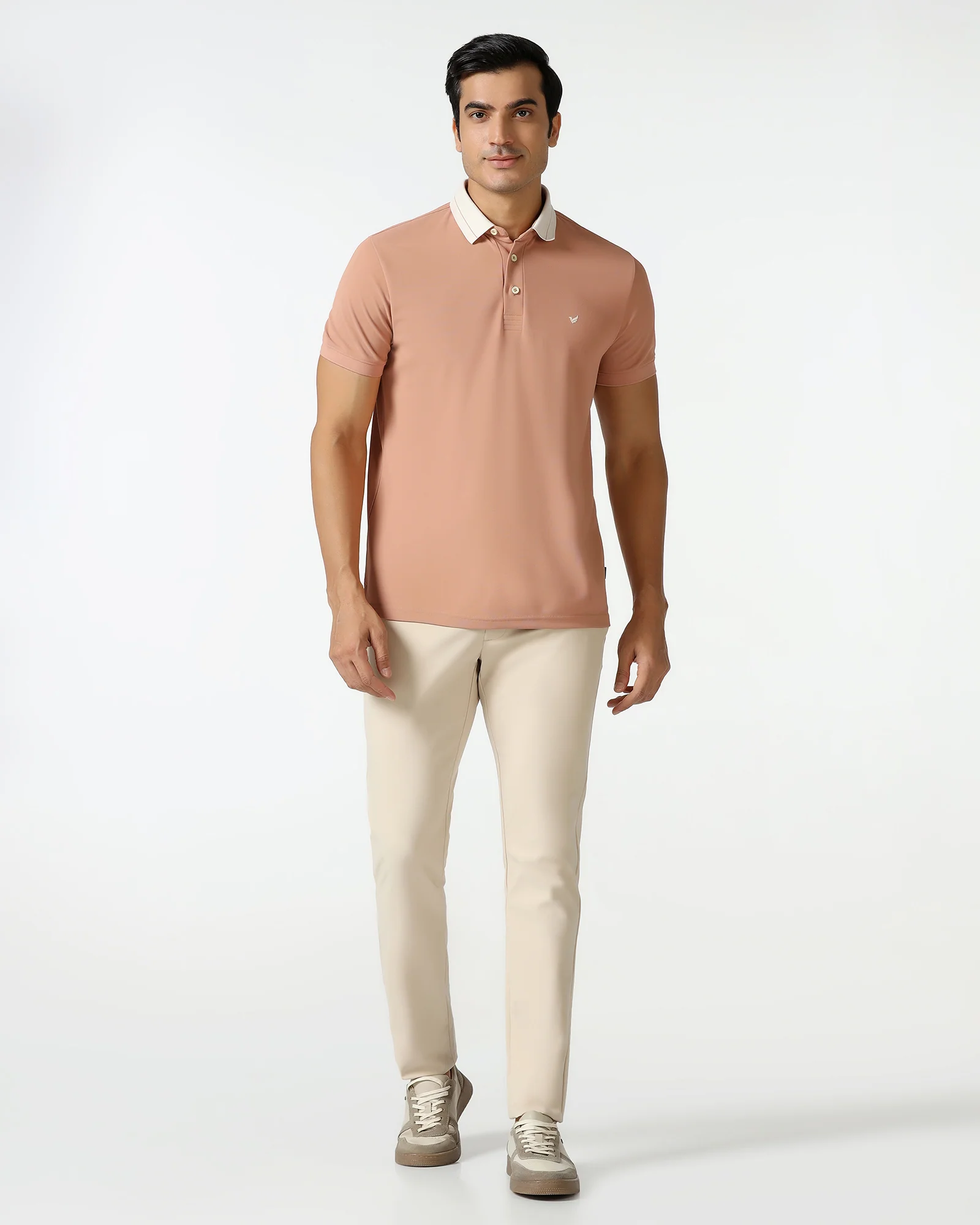 TechPro Polo Beige Solid T-Shirt - Terra - Image 3