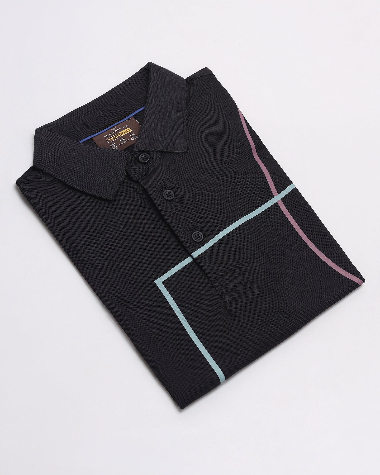 TechPro Polo Black Printed T-Shirt - Techno - Image 5