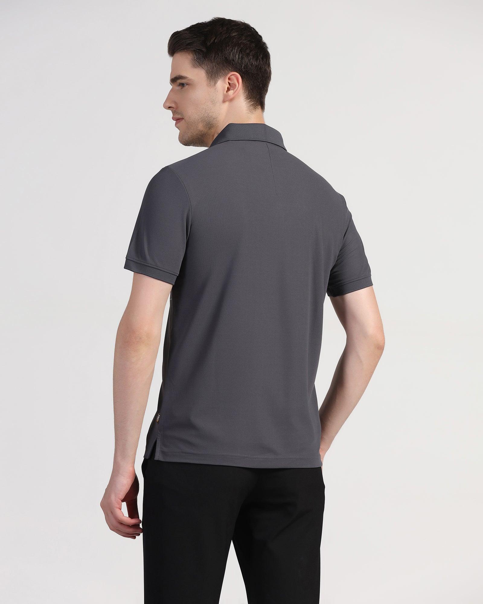 TechPro Polo Charcoal Grey Printed T-Shirt - Crocs - Image 2