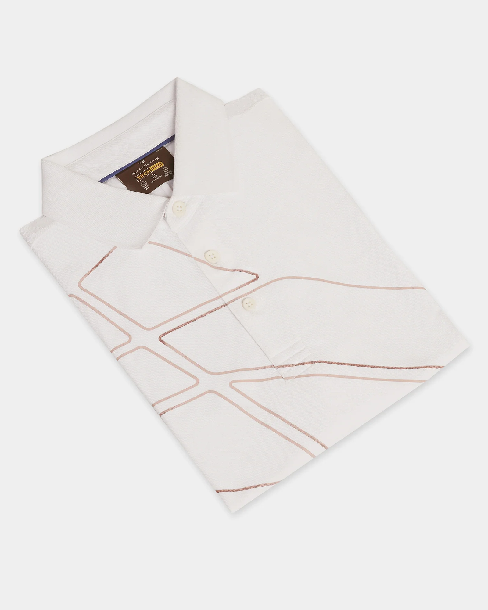 TechPro Polo White Printed T-Shirt - Slash - Image 5