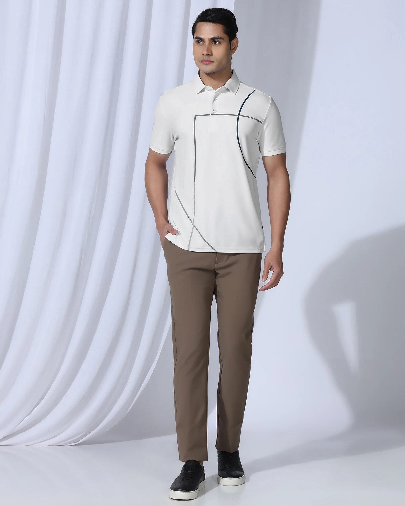 TechPro Polo White Printed T-Shirt - Techno - Image 3