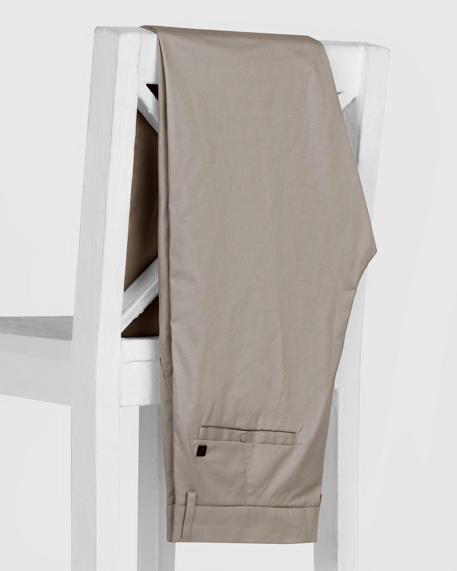 TechPro Slim Comfort B-95 Casual Light Olive Solid Khakis - Andros - Image 5