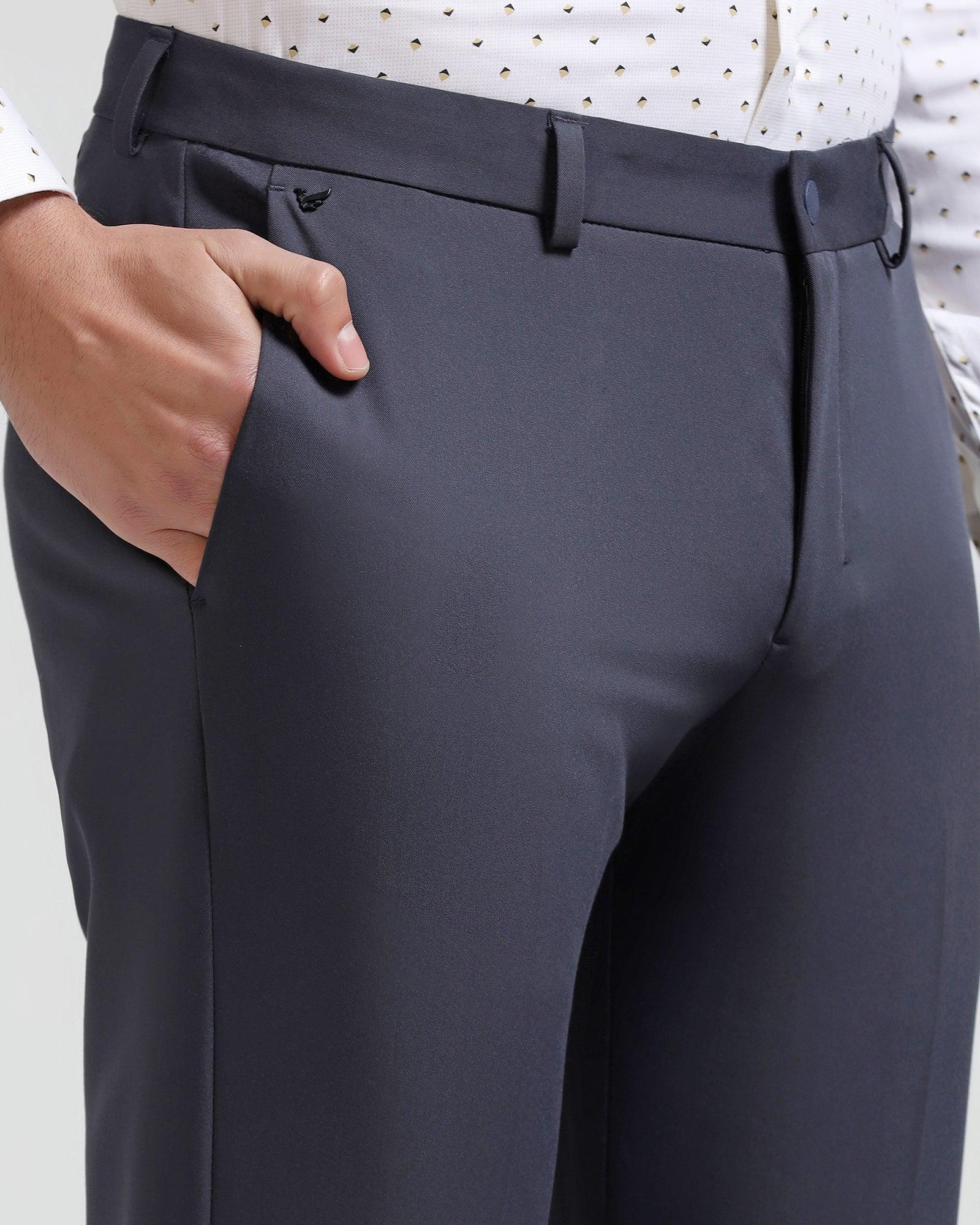 Techpro Slim Comfort B-95 Formal Dark Grey Solid Trouser - Agusta - Image 4