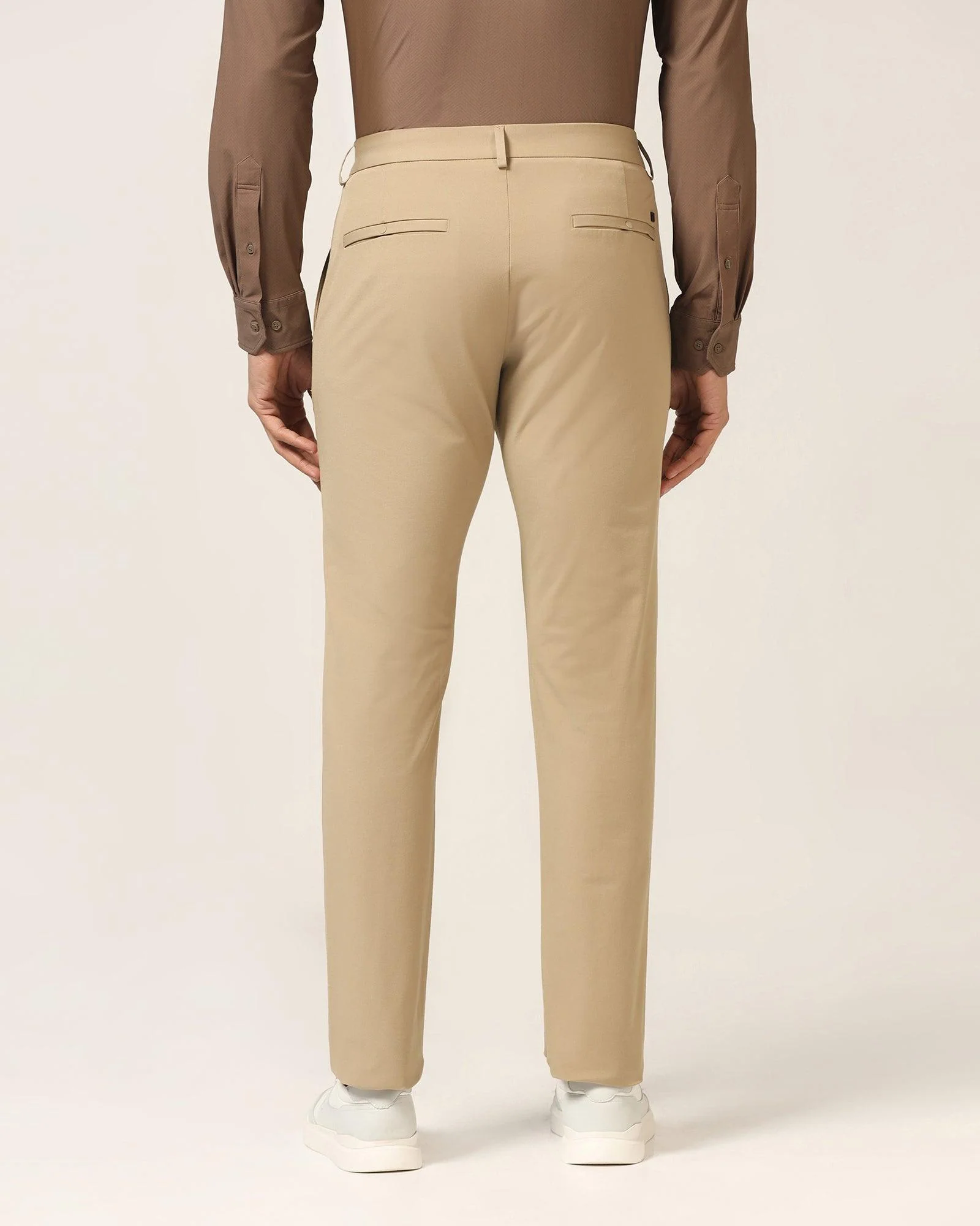 TechPro Slim Fit B-91 Casual Khaki Solid Khakis - Borros - Image 2