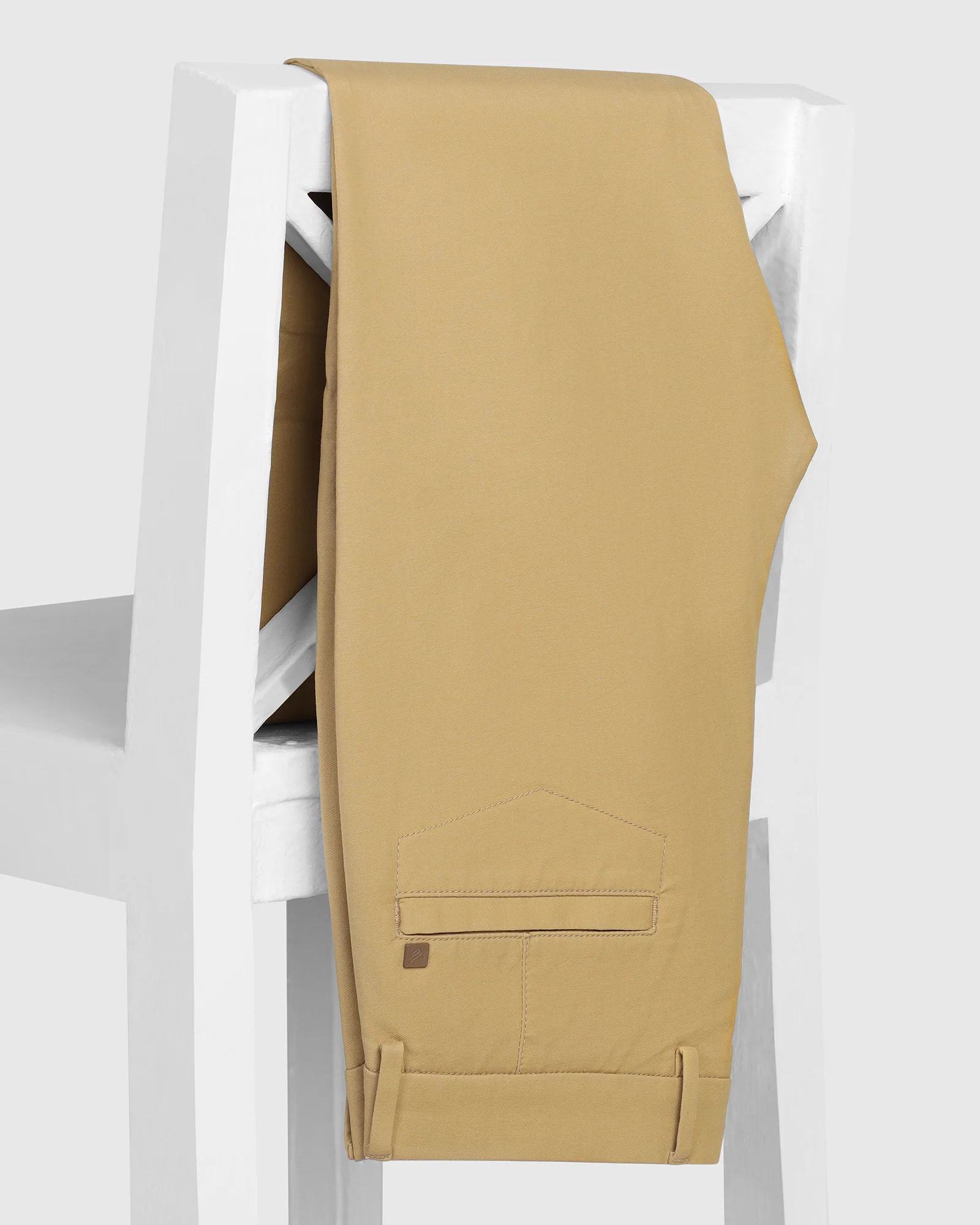 TechPro Slim Fit B-91 Casual Khaki Solid Khakis - Sandy - Image 5