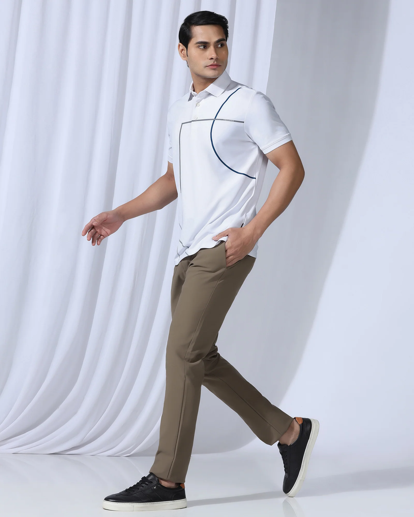 TechPro Slim Fit B-91 Casual Mouse Solid Khakis - Gary - Image 7