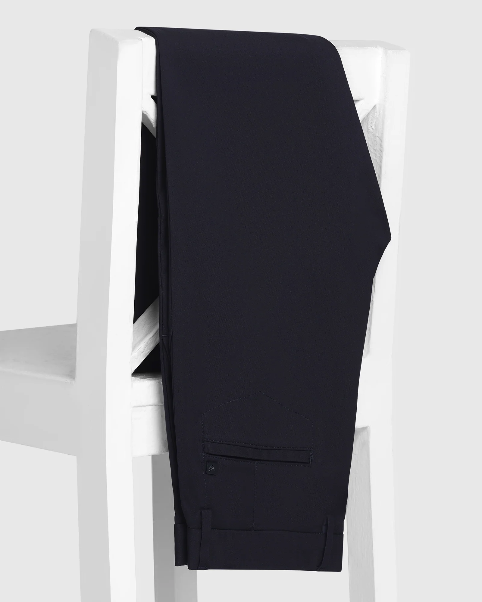 TechPro Slim Fit B-91 Casual Navy Solid Khakis - Sandy - Image 5