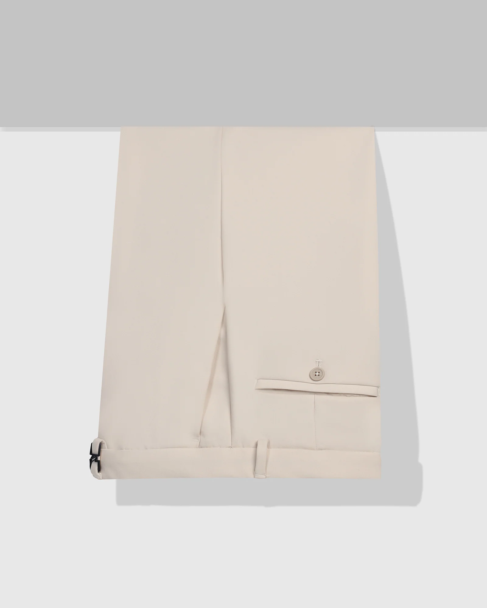TechPro Slim Fit B-91 Formal Beige Solid Trouser - Ashley - Image 5