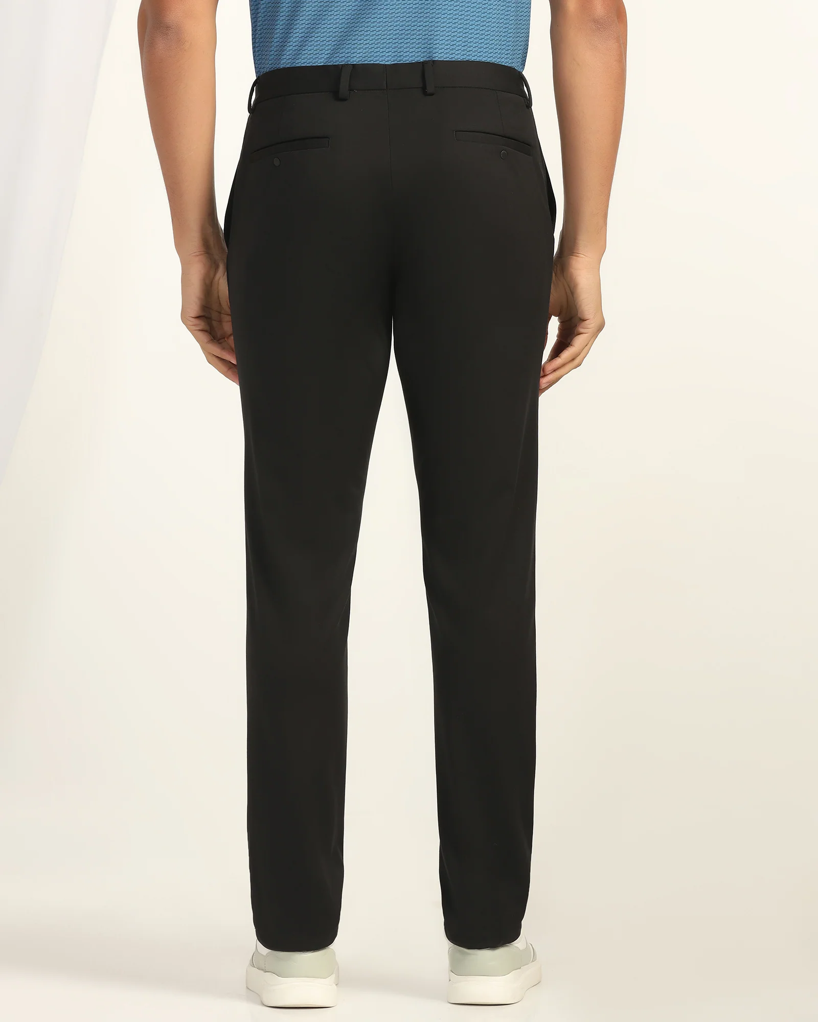 TechPro Slim Fit B-91 Formal Black Solid Trouser - Explorer - Image 2