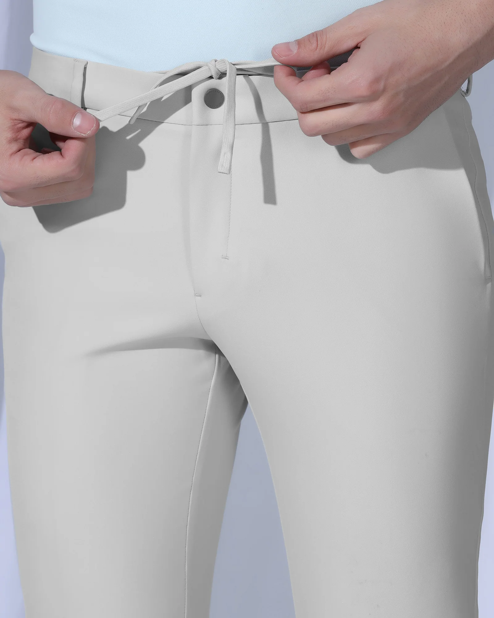 TechPro Slim Fit B-91 Formal Light Grey Solid Trouser - Ashley - Image 8