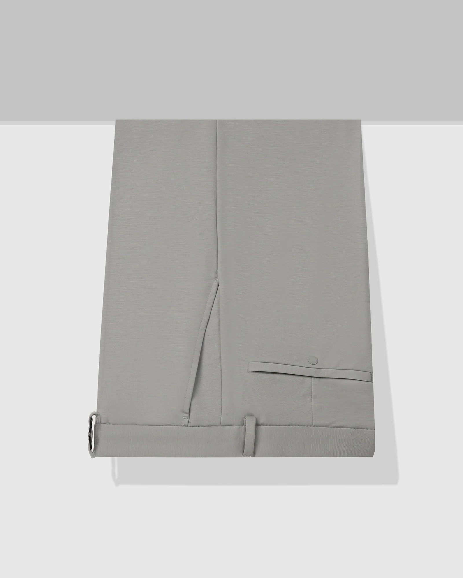 TechPro Slim Fit B-91 Formal Light Grey Solid Trouser - Explorer - Image 5