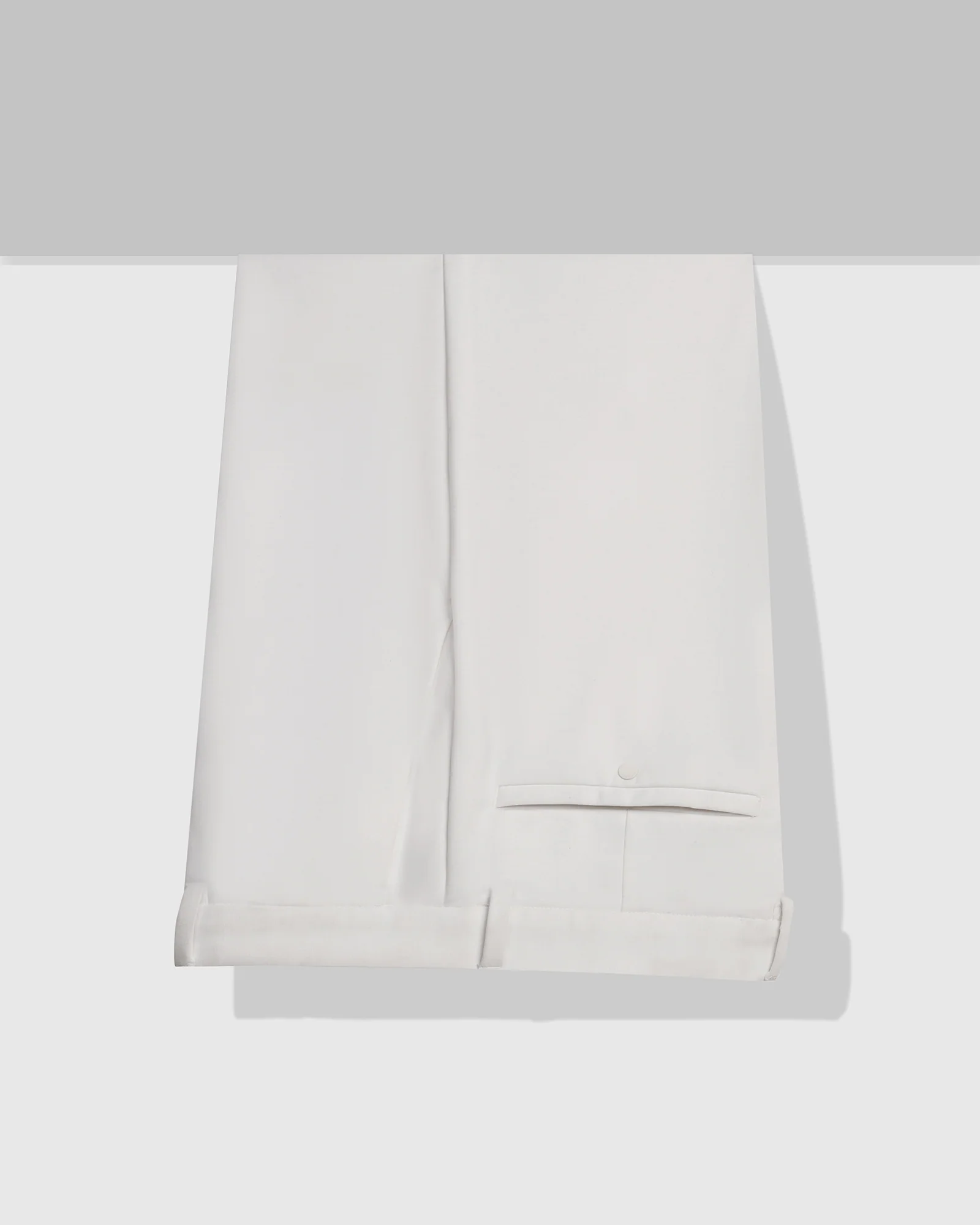 TechPro Slim Fit B-91 Formal White Solid Trouser - Explorer - Image 5