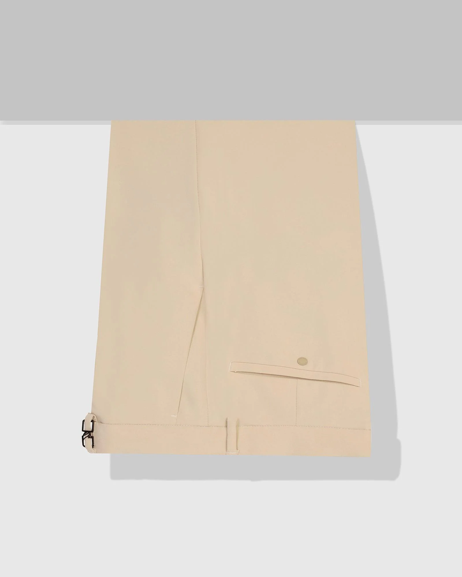 TechPro Slim Fit B-91 Formal Beige Solid Trouser - Sonet - Image 5