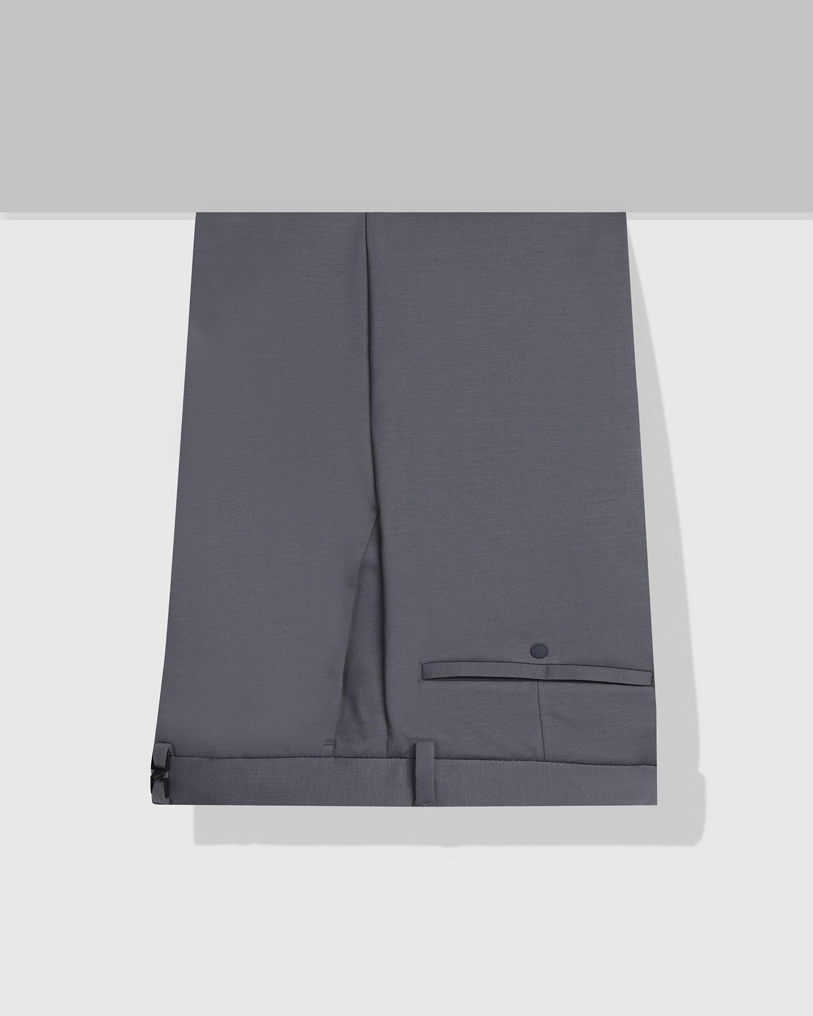 TechPro Slim Fit B-91 Formal Grey Solid Trouser - Explorer - Image 5
