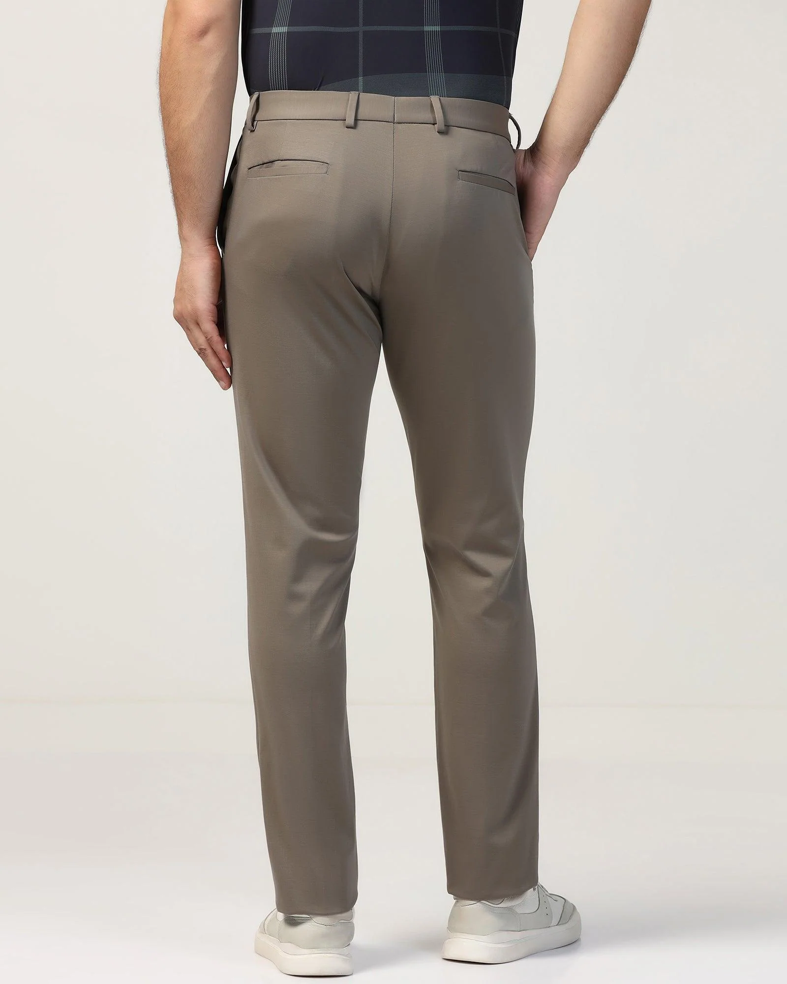 TechPro Slim Fit B-91 Formal Khaki Solid Trouser - Explorer - Image 2