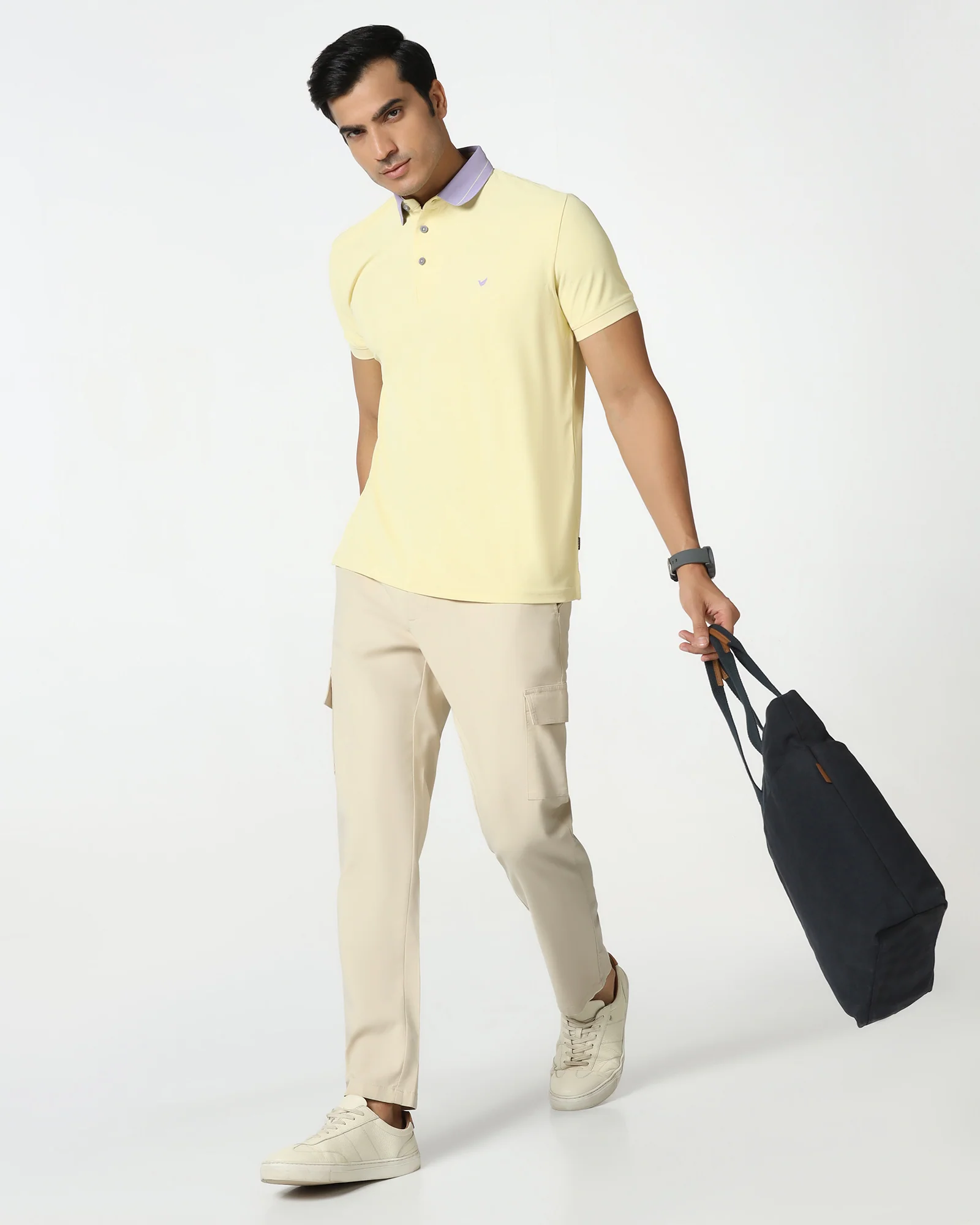 TechPro Sneaker Fit Casual Beige Solid Khakis - Andy - Image 7