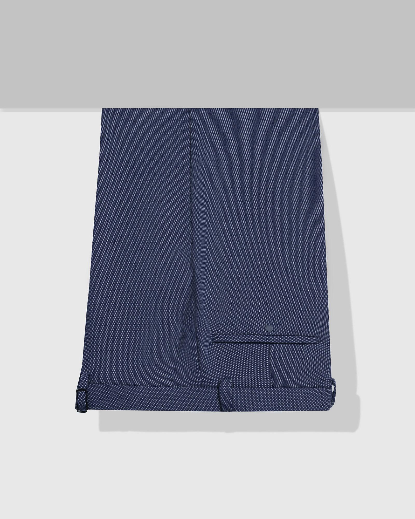 TechPro Super Slim Phoenix Formal Navy Textured Trouser - Meteor - Image 5