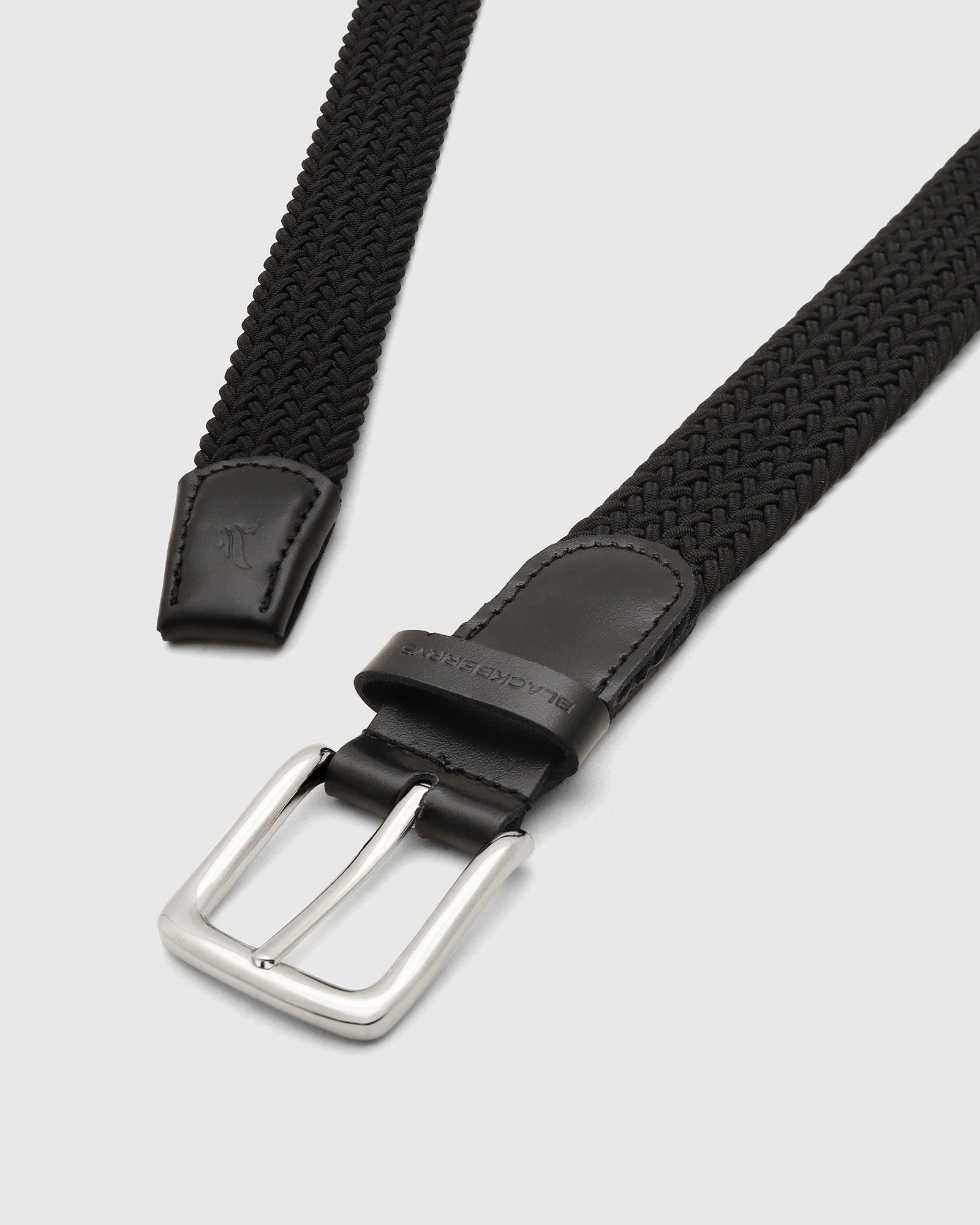 Stretchable Black Textured Belt - Salyer - Image 3