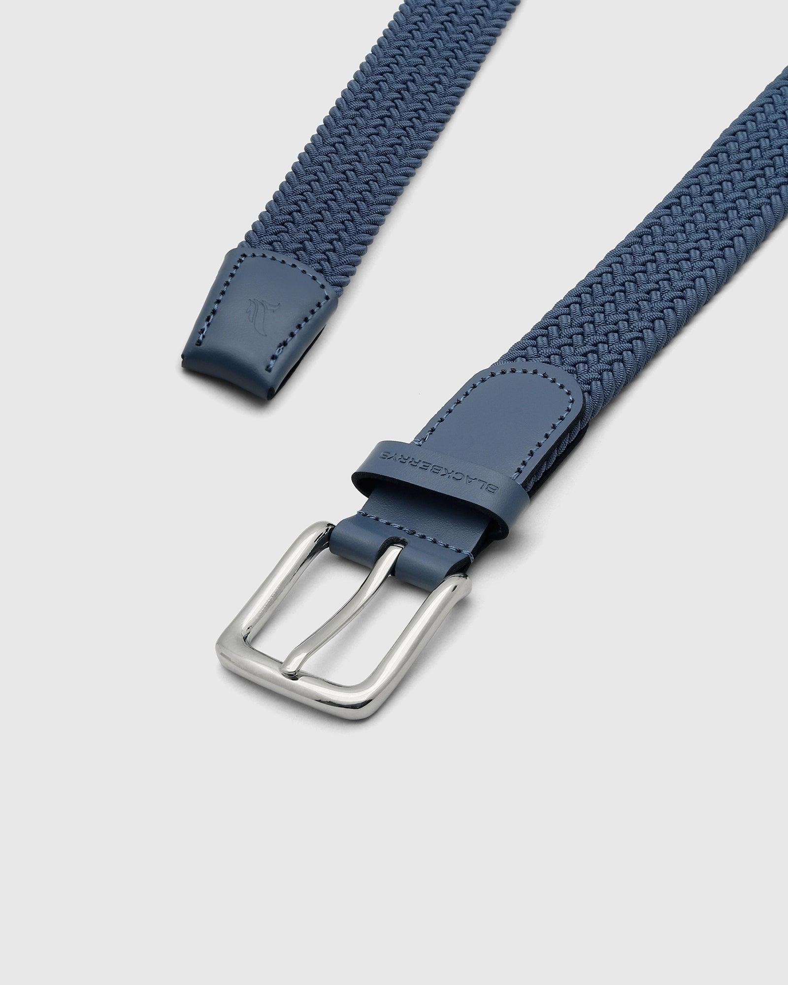 Stretchable Blue Textured Belt - Salyer - Image 3