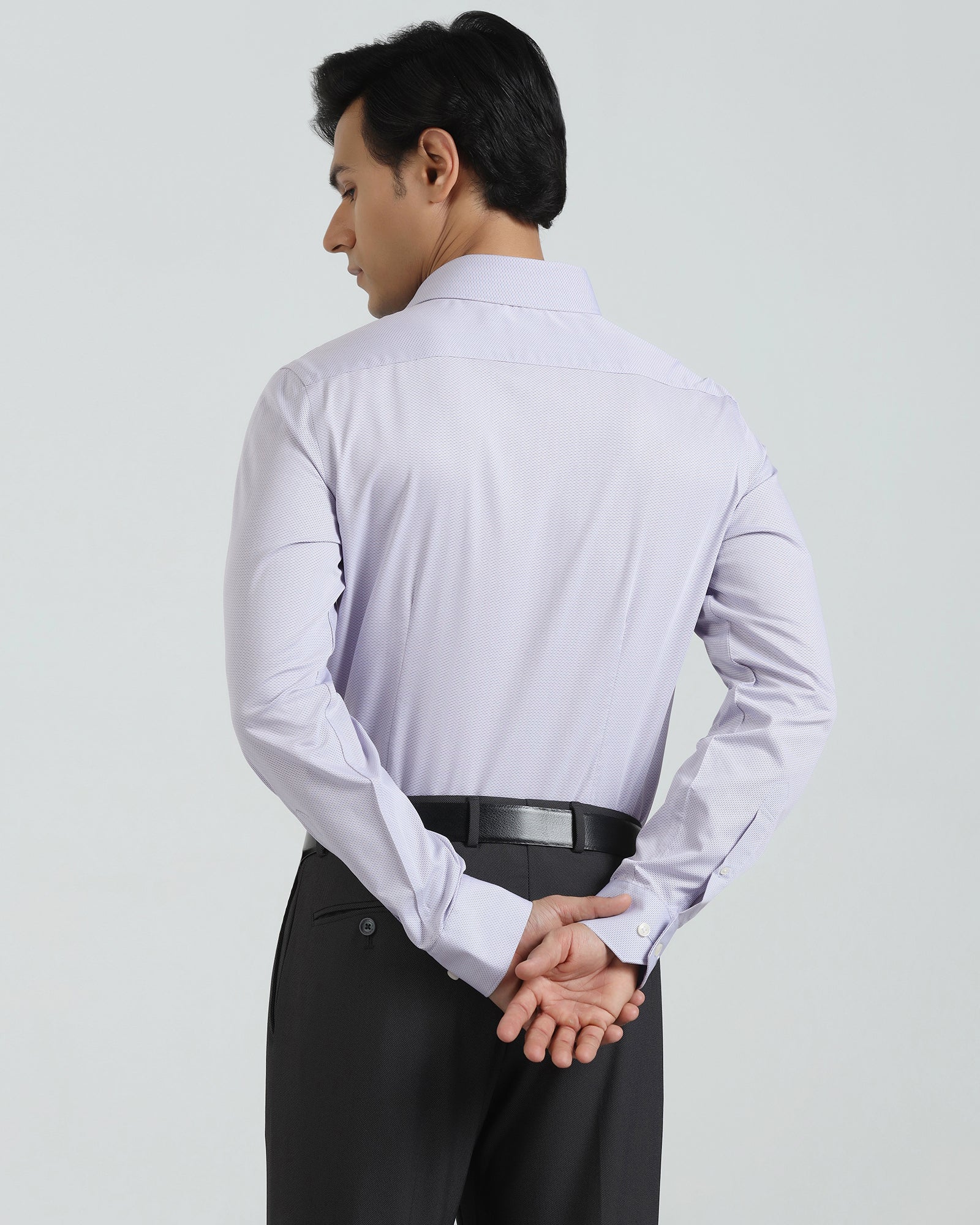 Temp Tech Formal Blue Textured Shirt - Vogue - Image 2