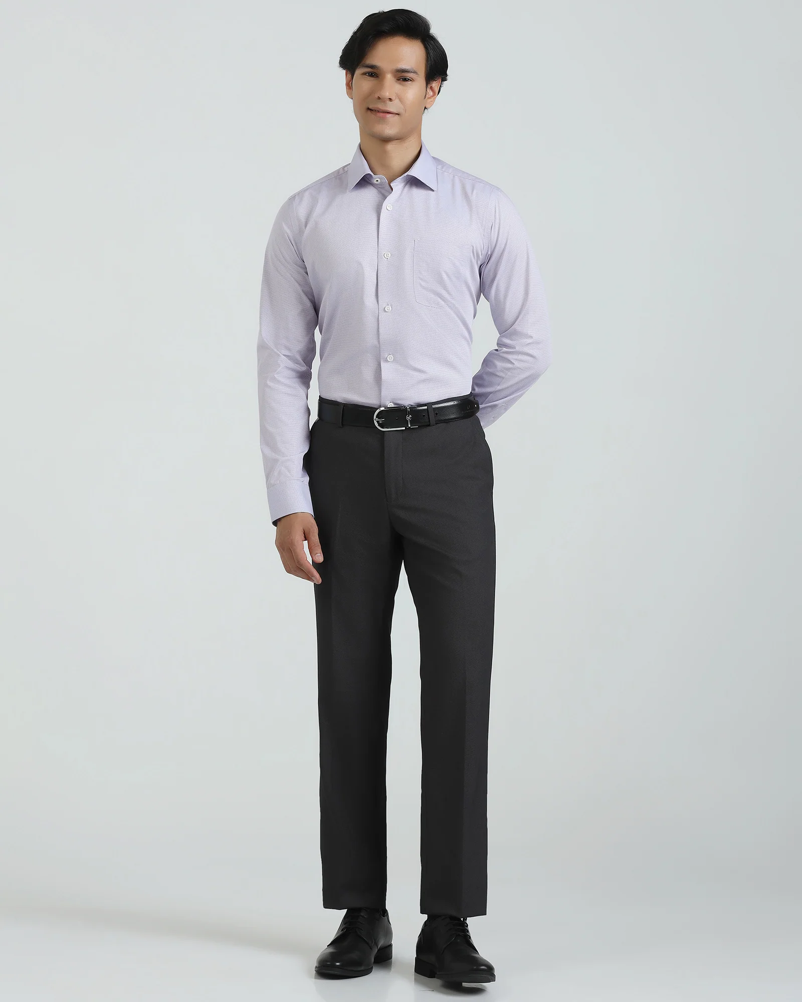 Temp Tech Formal Blue Textured Shirt - Vogue - Image 3
