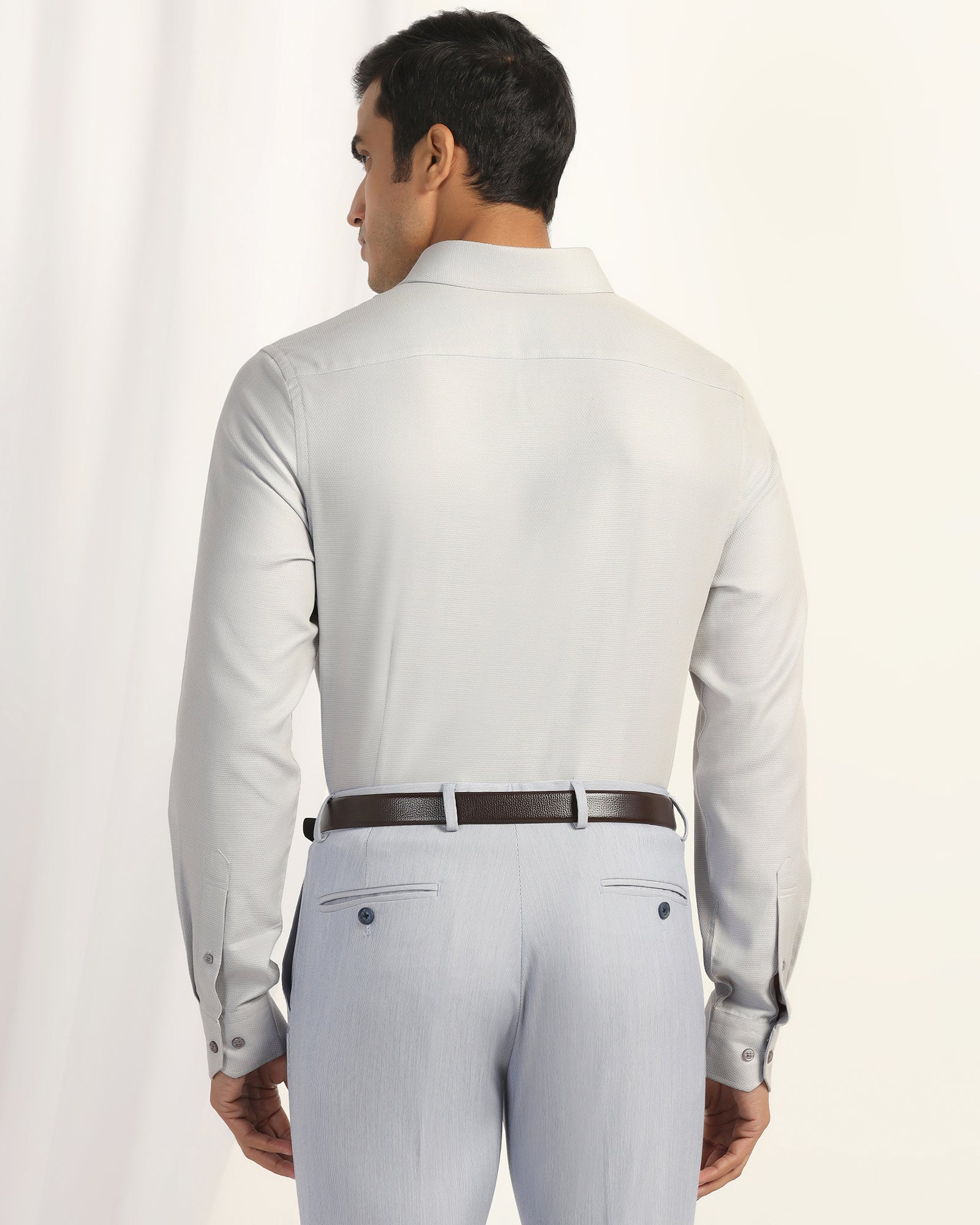 Temp Tech Formal Grey Textured Shirt - Revolve - Image 2