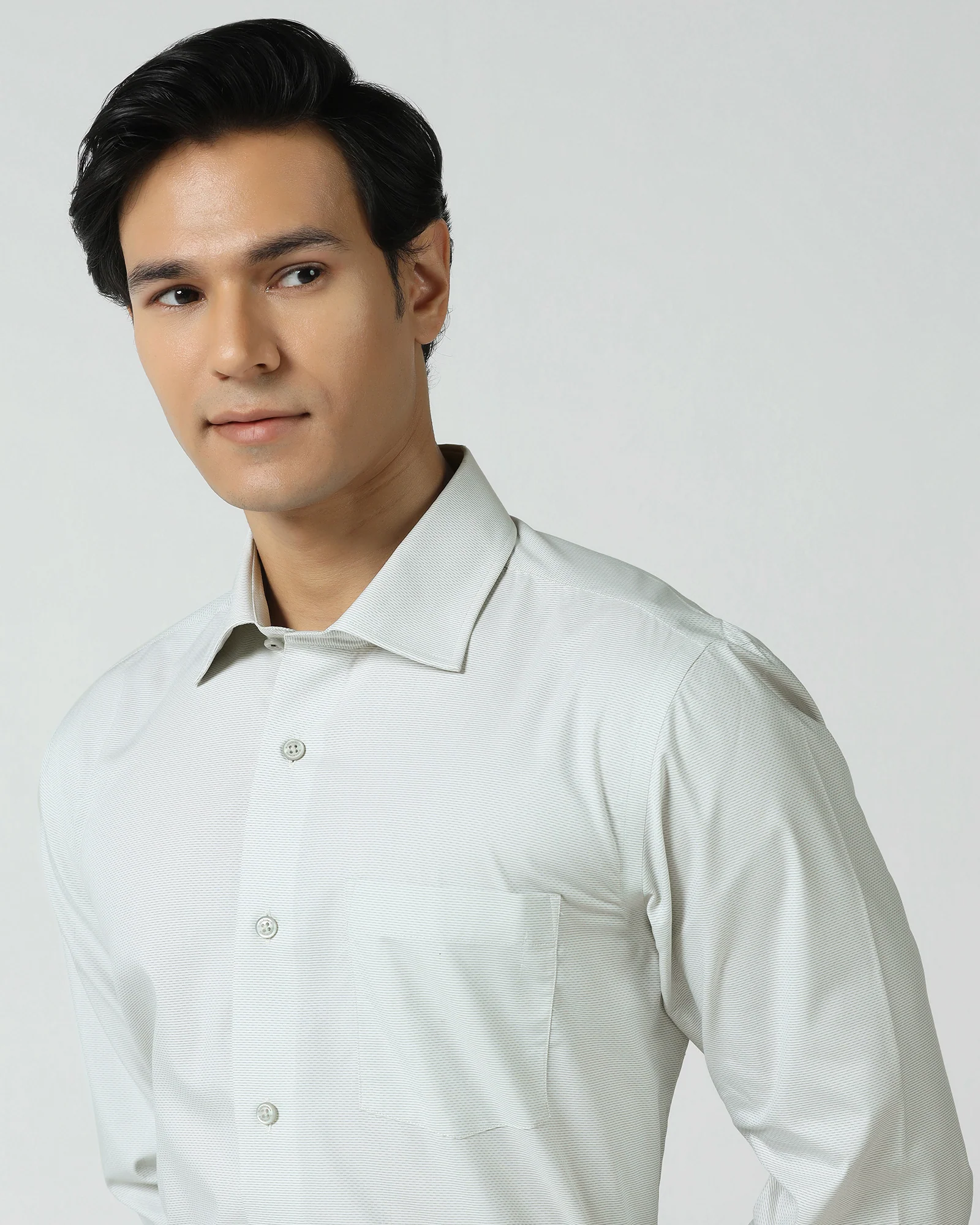 Temp Tech Formal Mint Textured Shirt - Vogue - Image 4