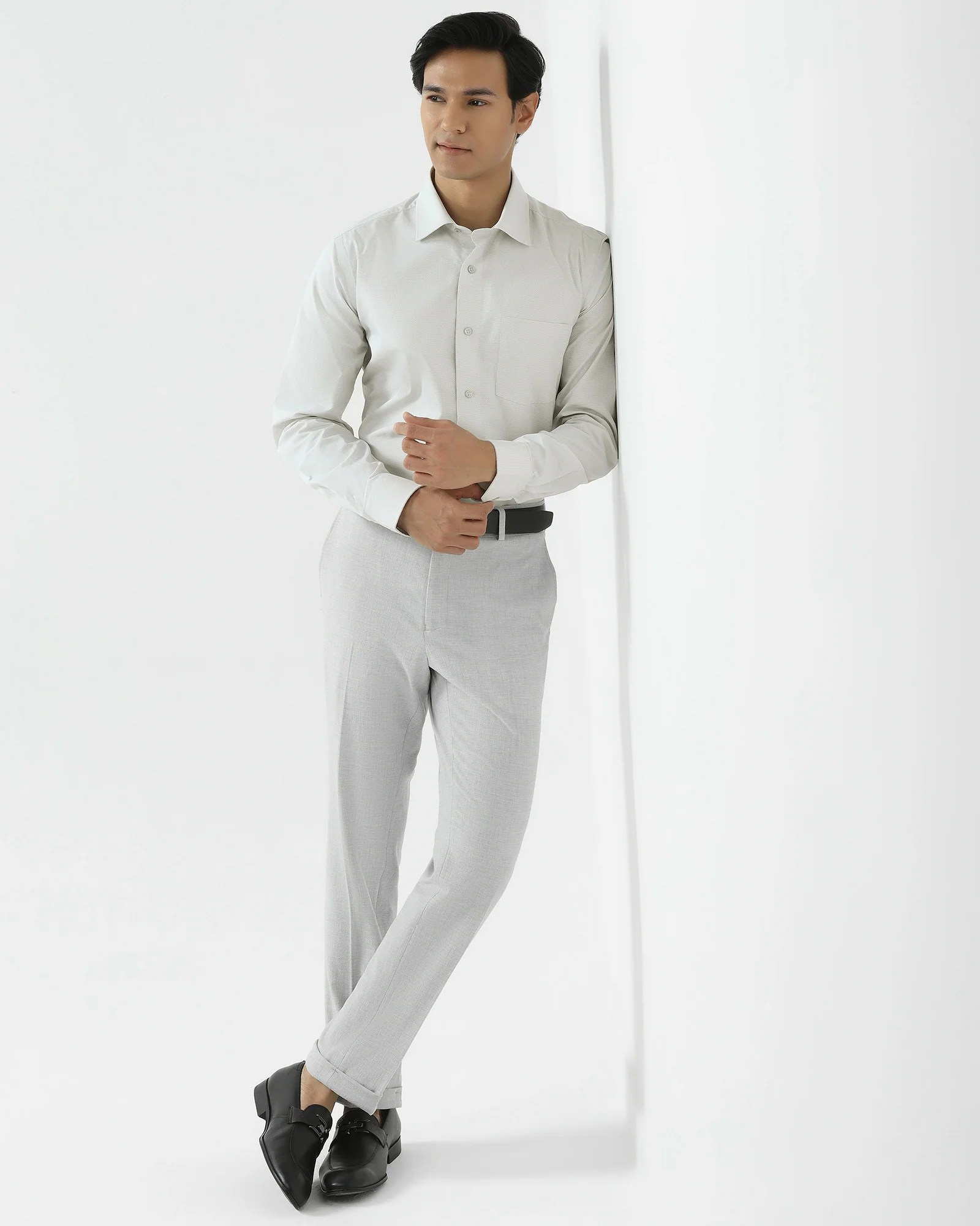 Temp Tech Formal Mint Textured Shirt - Vogue - Image 7