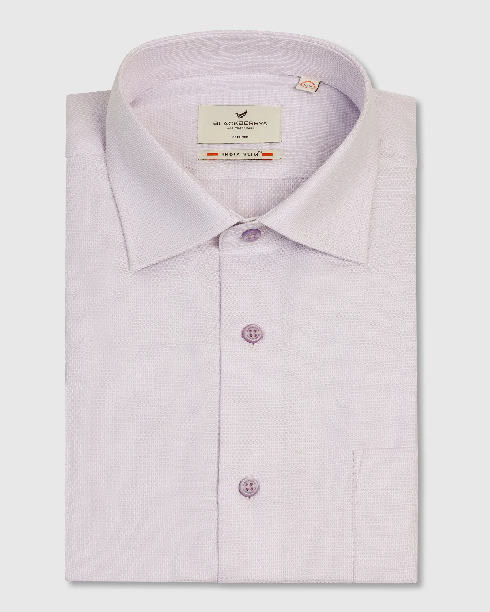 Temp Tech Formal Purple Textured Shirt - Revolve - Image 5