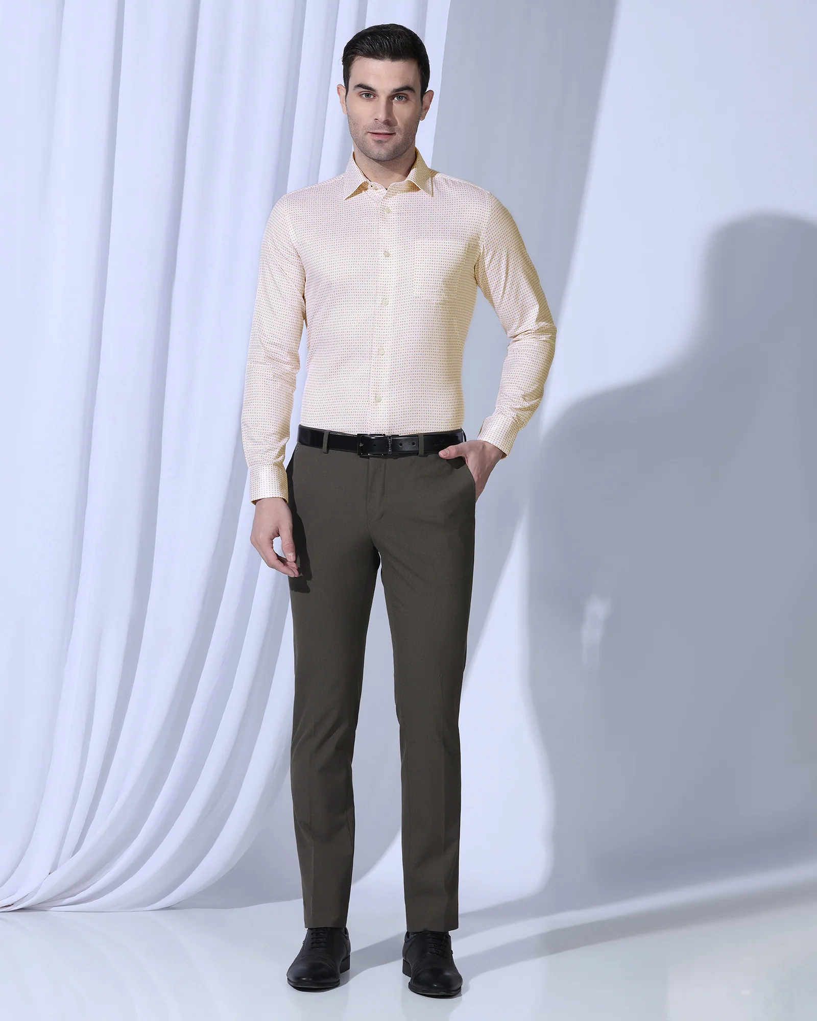 Temp Tech Formal White Printed Shirt - Vital - Image 3