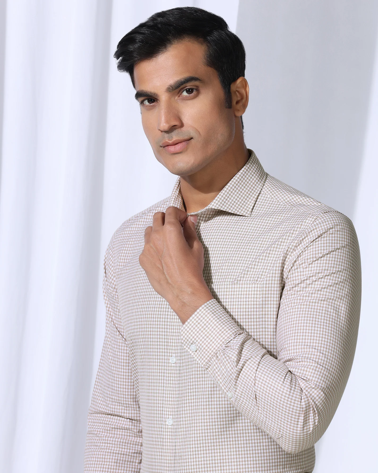 Temp Tech Formal Yellow Check Shirt - Vertigo - Image 8